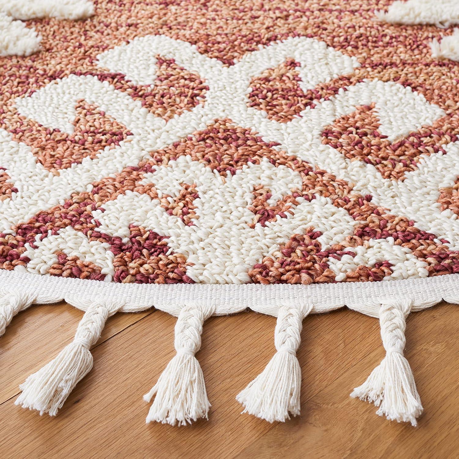 image:imageSAFAVIEH Area Rug 8x10 Moroccan Tassel Shag Collection Large Ivory amp Brown Boho Design NonShedding amp Easy Cleaning Plush Pile Ideal for Living Room Bedroom Dining Space MTS652AOrangeIvory