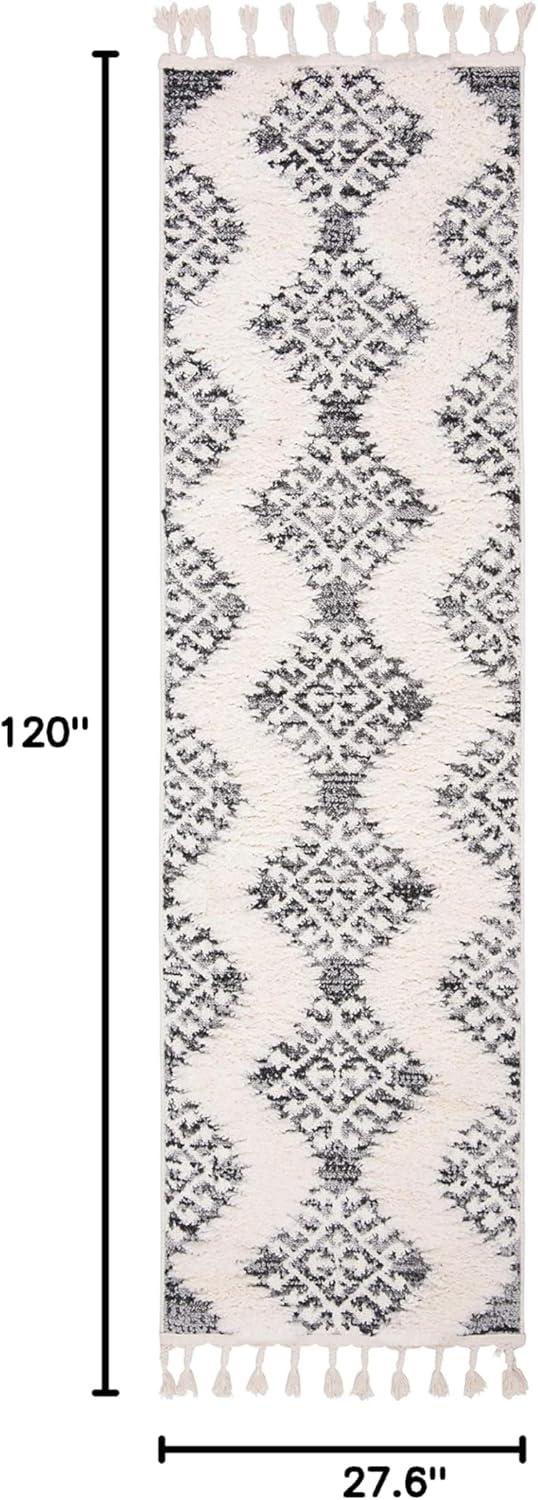 image:imageSAFAVIEH Area Rug 8x10 Moroccan Tassel Shag Collection Large Ivory amp Brown Boho Design NonShedding amp Easy Cleaning Plush Pile Ideal for Living Room Bedroom Dining Space MTS652AIvoryGrey
