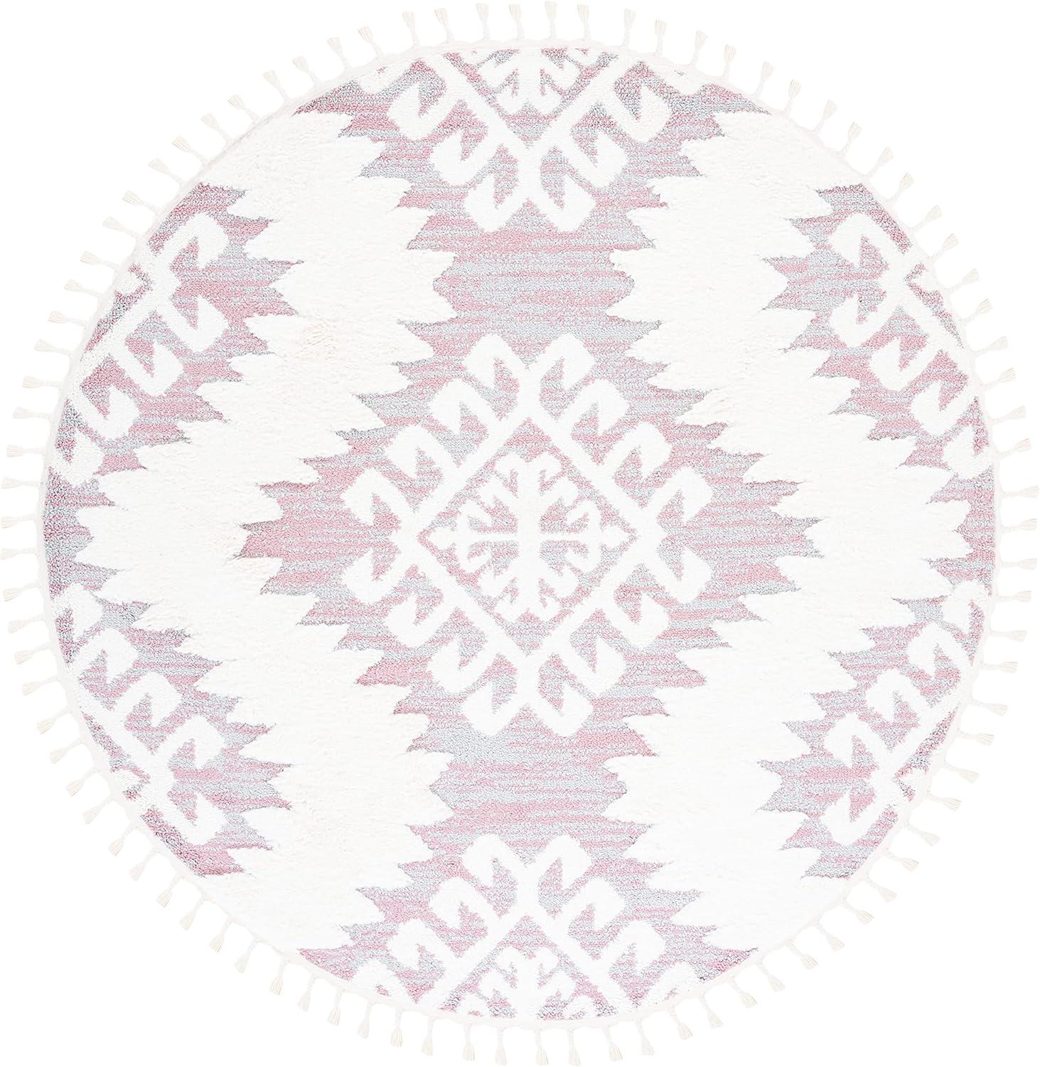 image:imageSAFAVIEH Area Rug 8x10 Moroccan Tassel Shag Collection Large Ivory amp Brown Boho Design NonShedding amp Easy Cleaning Plush Pile Ideal for Living Room Bedroom Dining Space MTS652APinkIvory