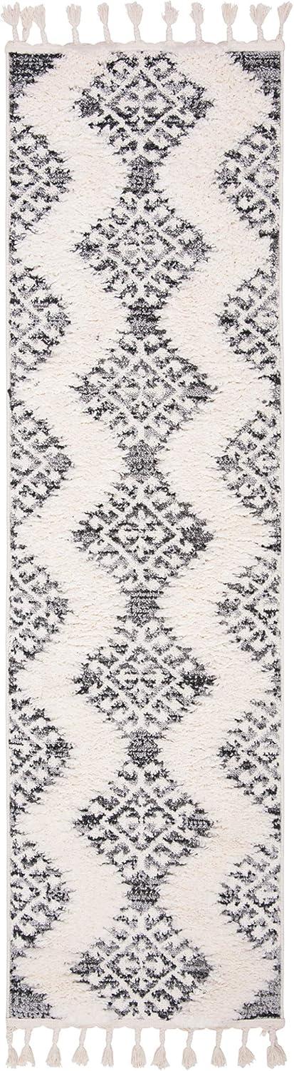 image:imageSAFAVIEH Area Rug 8x10 Moroccan Tassel Shag Collection Large Ivory amp Brown Boho Design NonShedding amp Easy Cleaning Plush Pile Ideal for Living Room Bedroom Dining Space MTS652AIvoryGrey