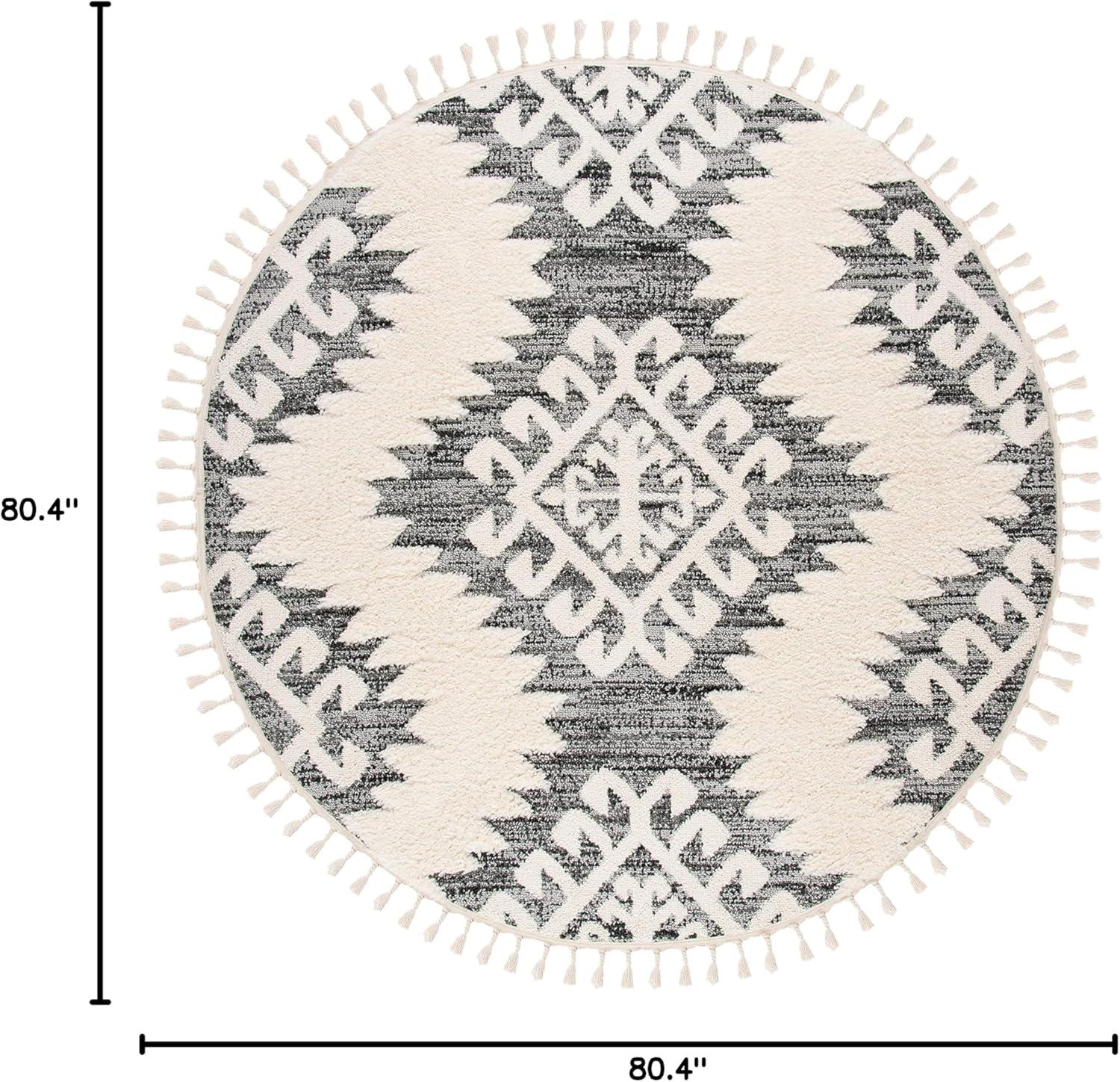 image:imageSAFAVIEH Area Rug 8x10 Moroccan Tassel Shag Collection Large Ivory amp Brown Boho Design NonShedding amp Easy Cleaning Plush Pile Ideal for Living Room Bedroom Dining Space MTS652AIvoryGrey