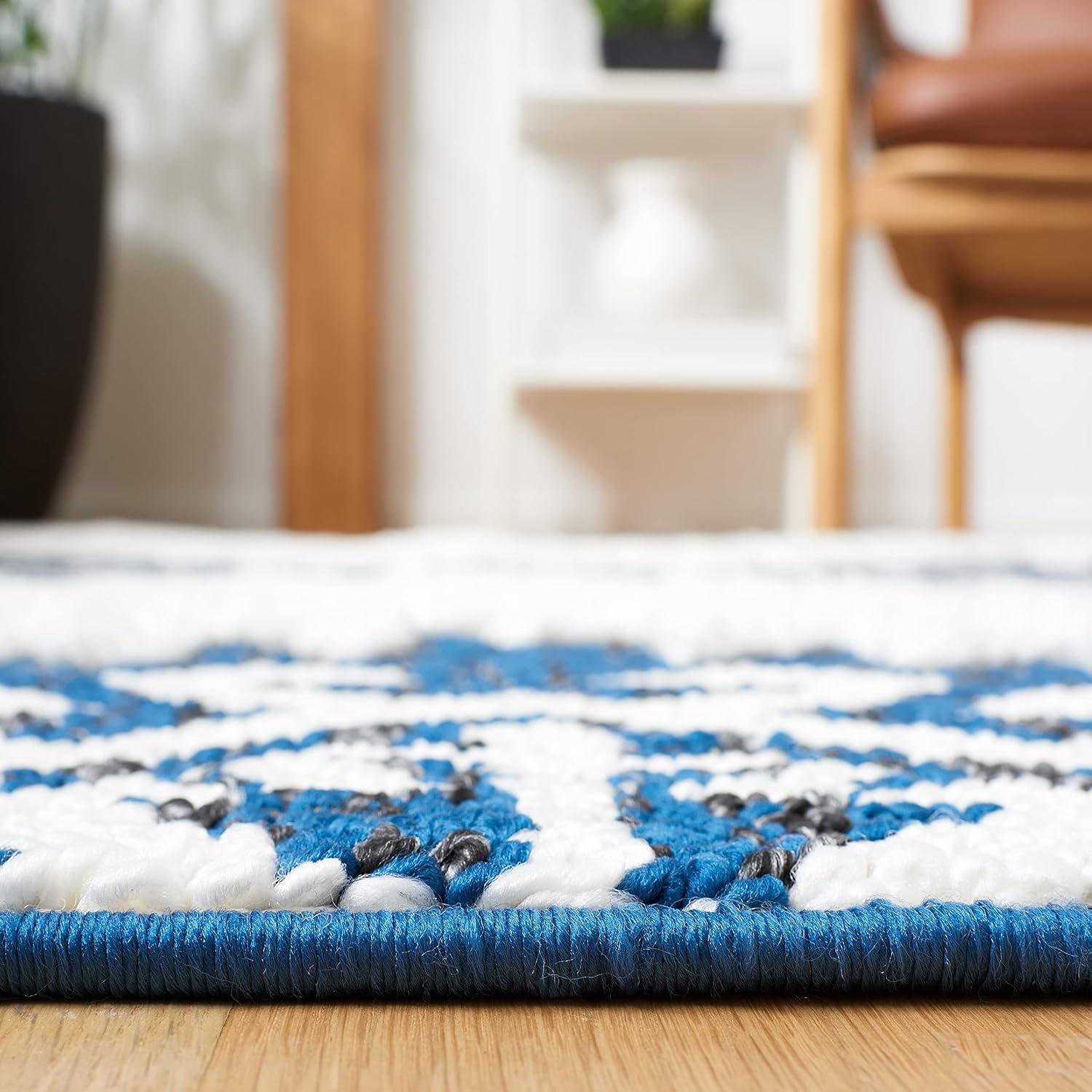 image:imageSAFAVIEH Area Rug 8x10 Moroccan Tassel Shag Collection Large Ivory amp Brown Boho Design NonShedding amp Easy Cleaning Plush Pile Ideal for Living Room Bedroom Dining Space MTS652ANavyIvory