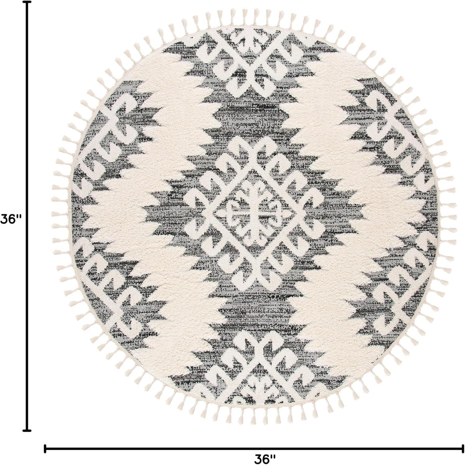 image:imageSAFAVIEH Area Rug 8x10 Moroccan Tassel Shag Collection Large Ivory amp Brown Boho Design NonShedding amp Easy Cleaning Plush Pile Ideal for Living Room Bedroom Dining Space MTS652AIvoryGrey