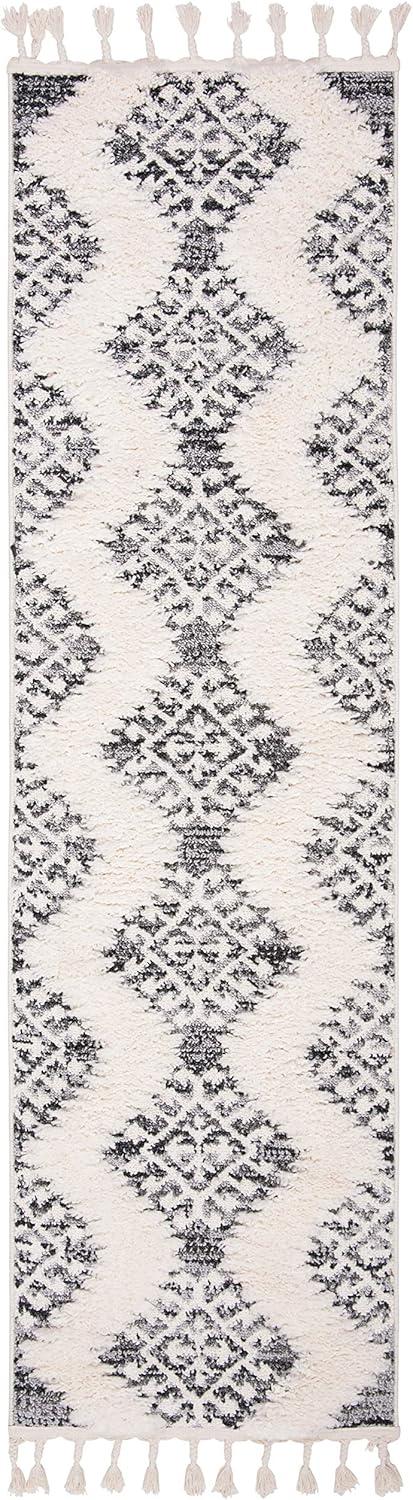 image:imageSAFAVIEH Area Rug 8x10 Moroccan Tassel Shag Collection Large Ivory amp Brown Boho Design NonShedding amp Easy Cleaning Plush Pile Ideal for Living Room Bedroom Dining Space MTS652AIvoryGrey