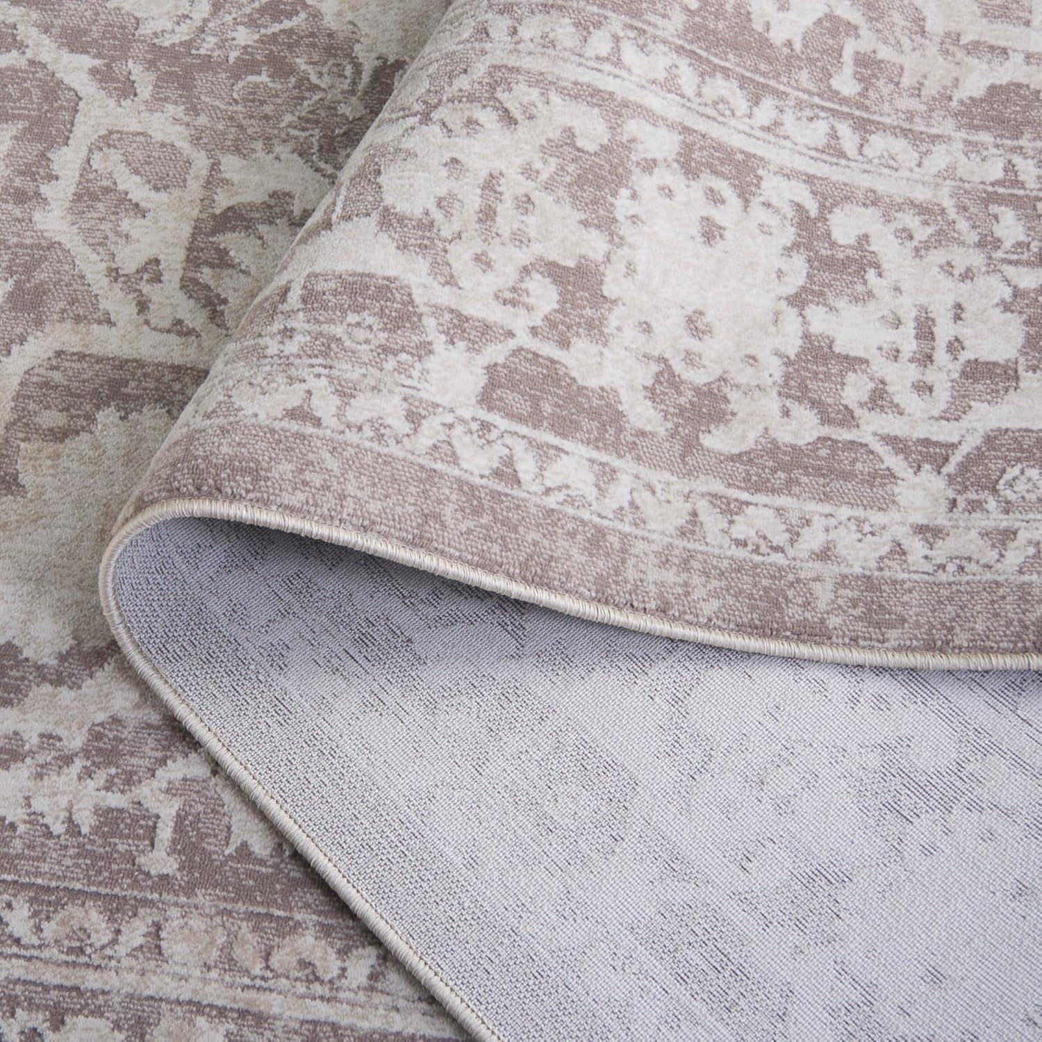 image:imageSAFAVIEH Area Rug 8x10 Reflection Collection Large Light Grey amp Cream NonShedding amp Easy Cleaning Ideal for Living Room Bedroom Dining Space RFT665CBeigeCream