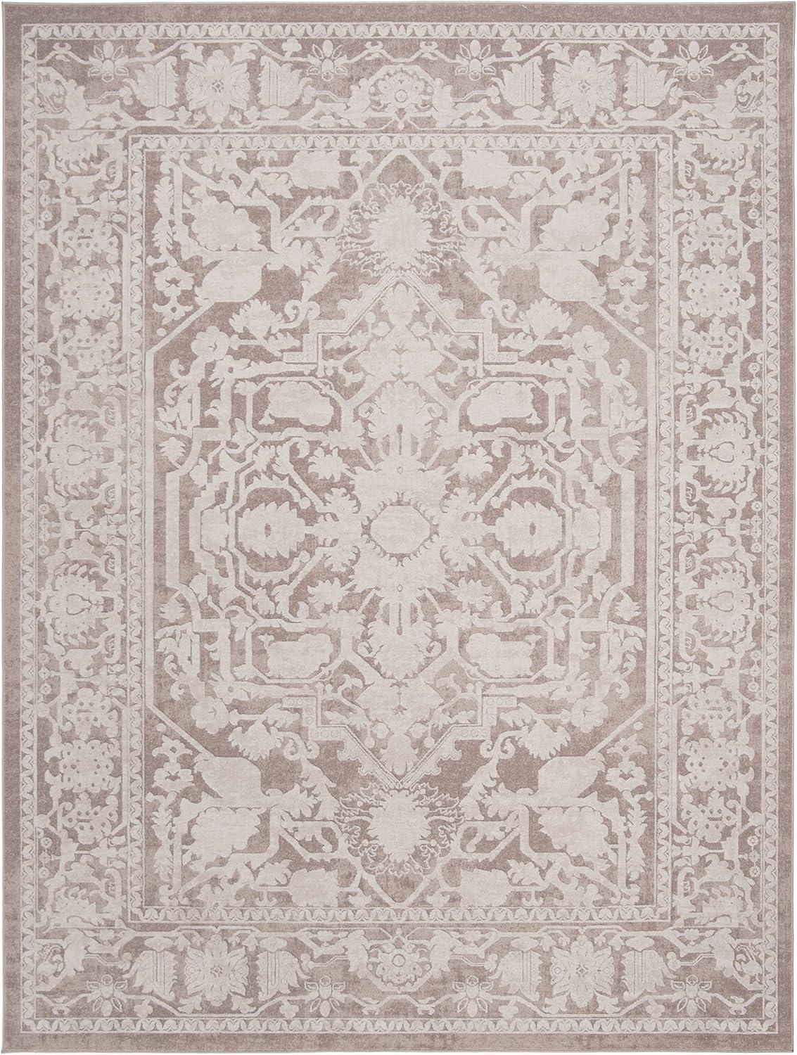 image:imageSAFAVIEH Area Rug 8x10 Reflection Collection Large Light Grey amp Cream NonShedding amp Easy Cleaning Ideal for Living Room Bedroom Dining Space RFT665CBeigeCream