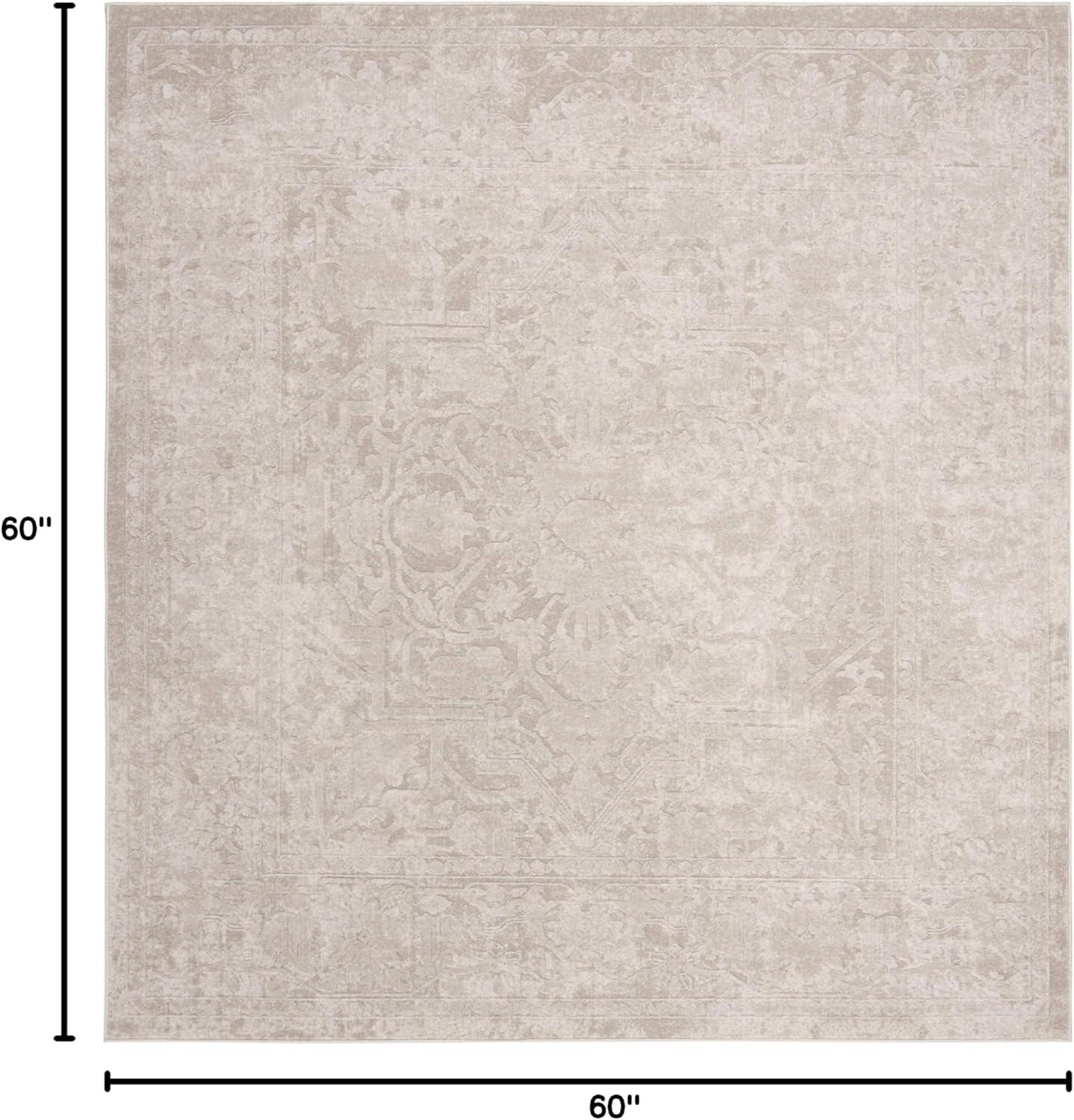 image:imageSAFAVIEH Area Rug 8x10 Reflection Collection Large Light Grey amp Cream NonShedding amp Easy Cleaning Ideal for Living Room Bedroom Dining Space RFT665CCremeIvory