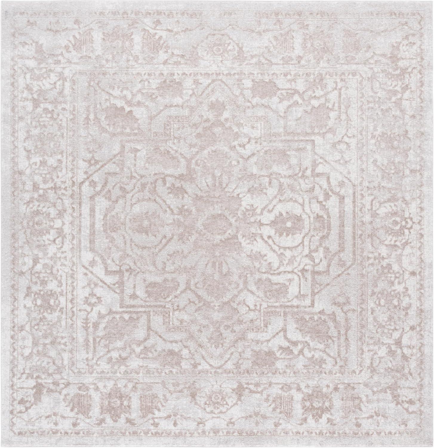 image:imageSAFAVIEH Area Rug 8x10 Reflection Collection Large Light Grey amp Cream NonShedding amp Easy Cleaning Ideal for Living Room Bedroom Dining Space RFT665CCremeIvory