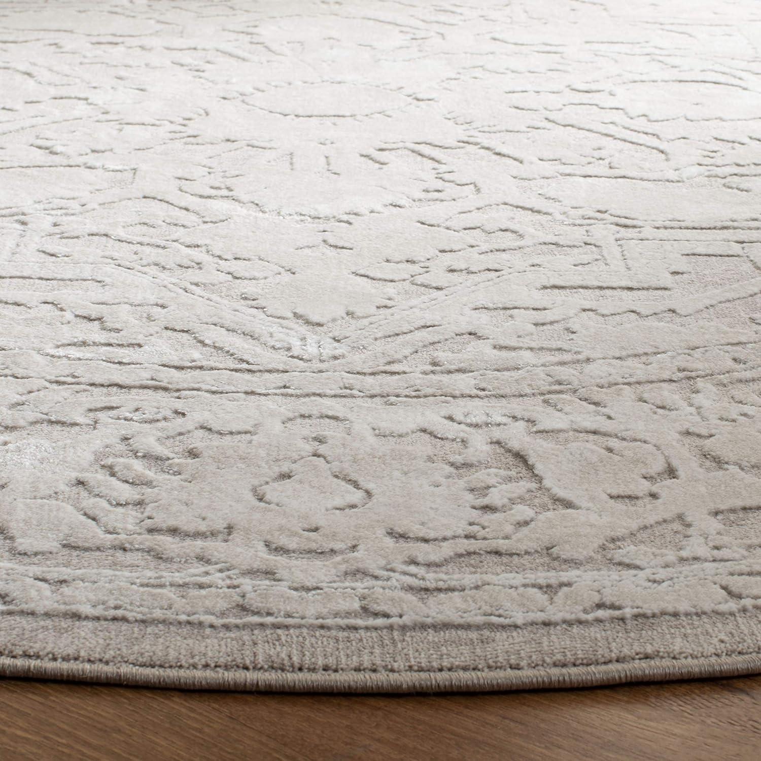image:imageSAFAVIEH Area Rug 8x10 Reflection Collection Large Light Grey amp Cream NonShedding amp Easy Cleaning Ideal for Living Room Bedroom Dining Space RFT665CBeigeCream