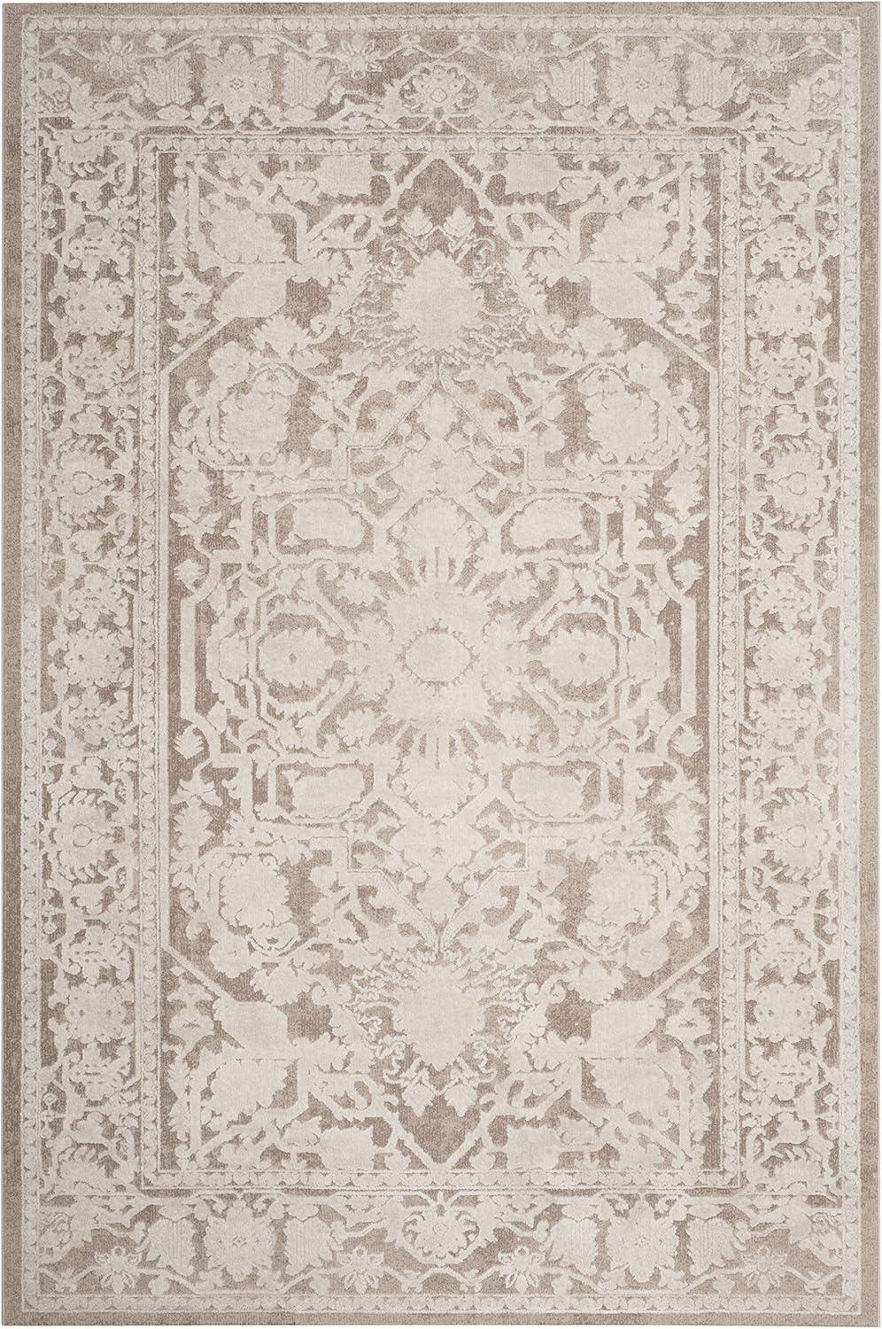 image:imageSAFAVIEH Area Rug 8x10 Reflection Collection Large Light Grey amp Cream NonShedding amp Easy Cleaning Ideal for Living Room Bedroom Dining Space RFT665CBeigeCream