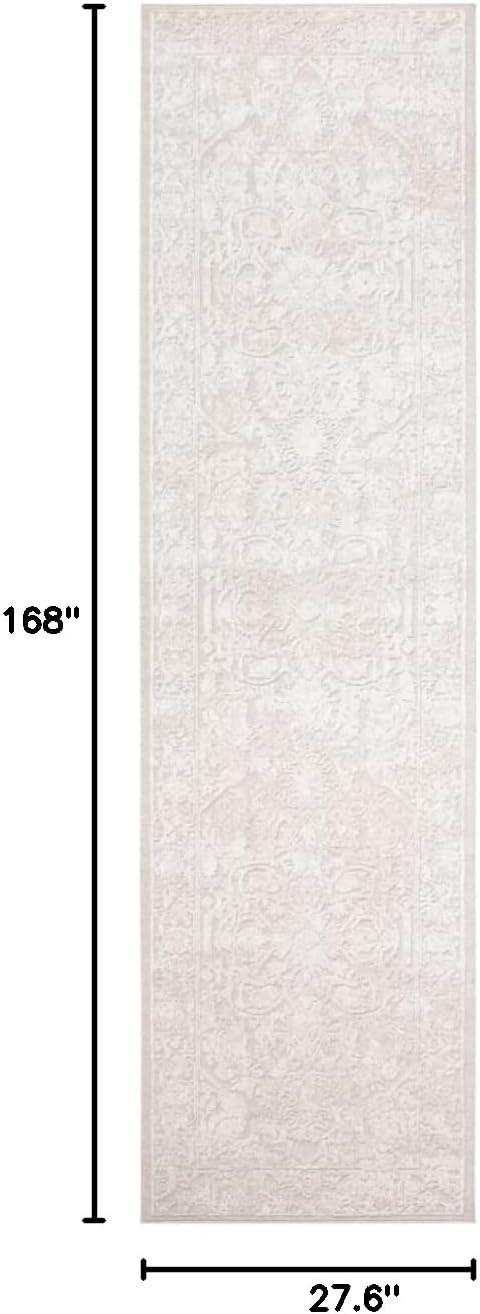 image:imageSAFAVIEH Area Rug 8x10 Reflection Collection Large Light Grey amp Cream NonShedding amp Easy Cleaning Ideal for Living Room Bedroom Dining Space RFT665CCremeIvory