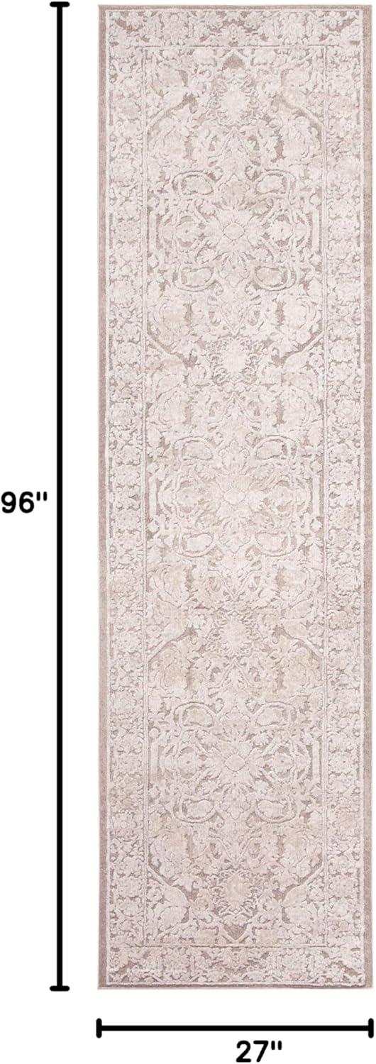 image:imageSAFAVIEH Area Rug 8x10 Reflection Collection Large Light Grey amp Cream NonShedding amp Easy Cleaning Ideal for Living Room Bedroom Dining Space RFT665CBeigeCream