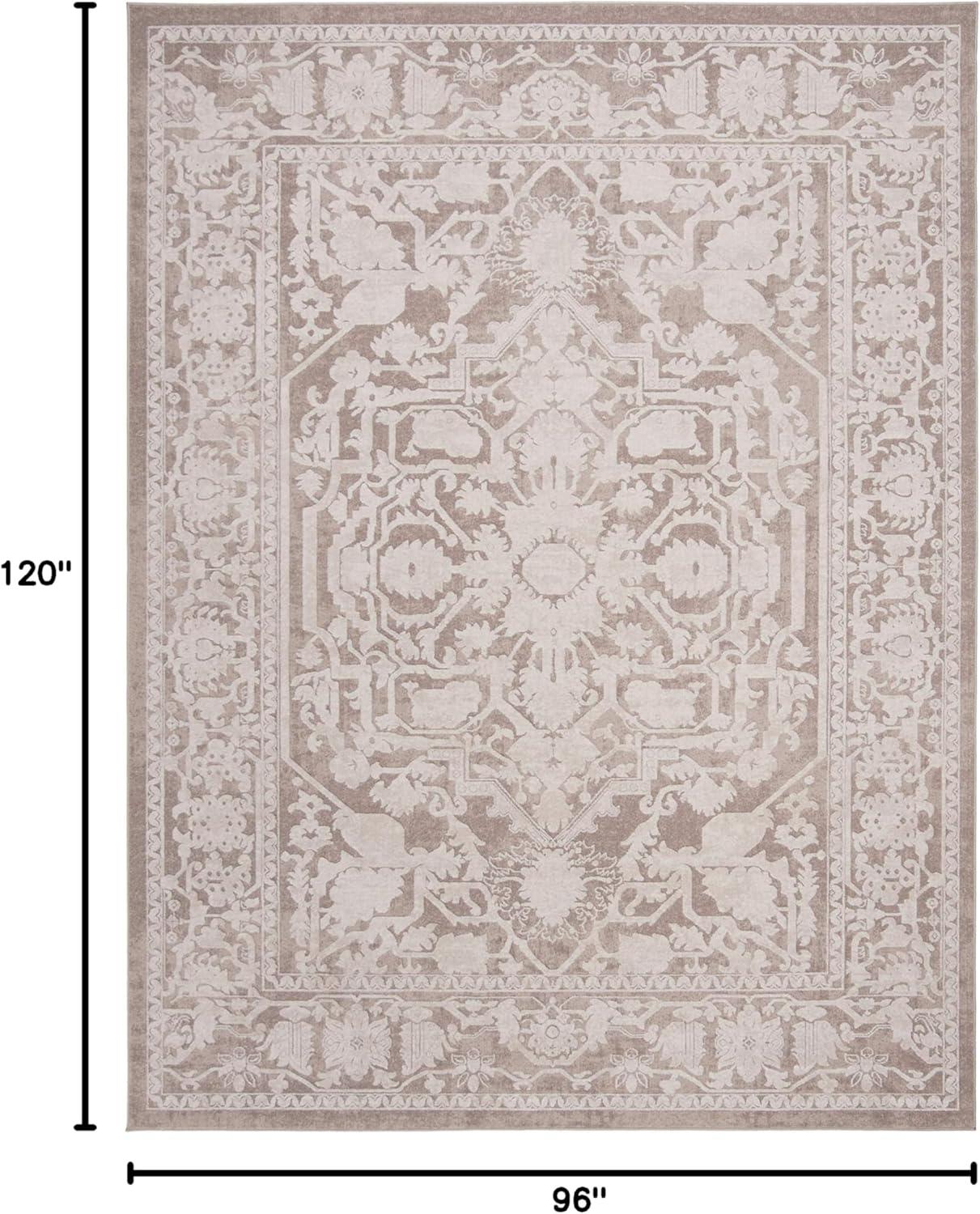 image:imageSAFAVIEH Area Rug 8x10 Reflection Collection Large Light Grey amp Cream NonShedding amp Easy Cleaning Ideal for Living Room Bedroom Dining Space RFT665CBeigeCream