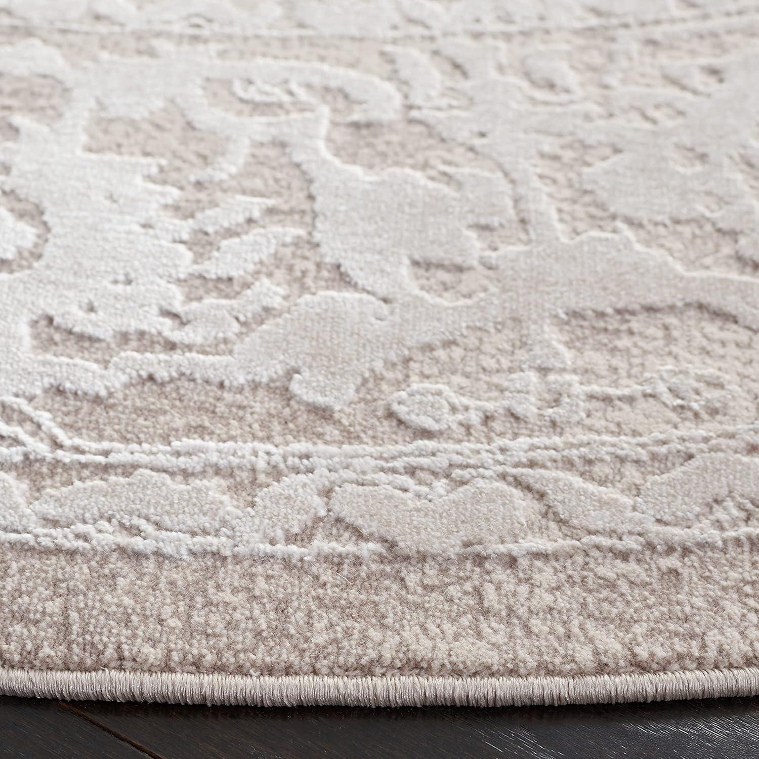 image:imageSAFAVIEH Area Rug 8x10 Reflection Collection Large Light Grey amp Cream NonShedding amp Easy Cleaning Ideal for Living Room Bedroom Dining Space RFT665CBeigeCream
