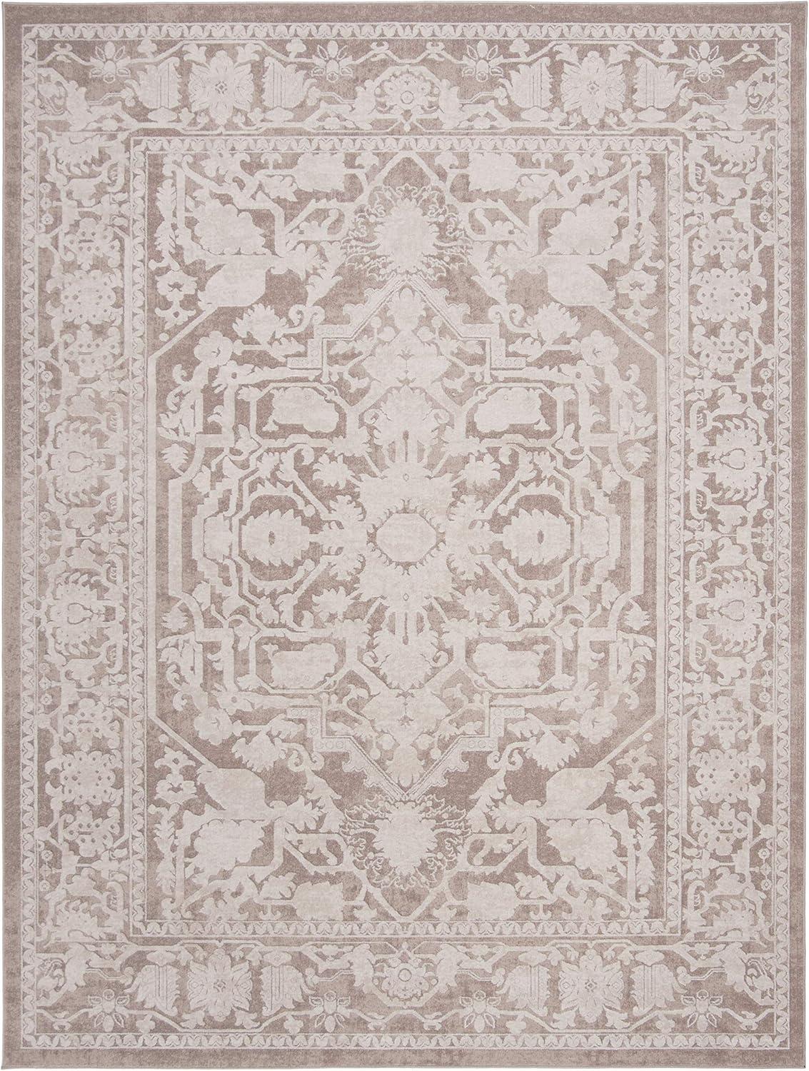 image:imageSAFAVIEH Area Rug 8x10 Reflection Collection Large Light Grey amp Cream NonShedding amp Easy Cleaning Ideal for Living Room Bedroom Dining Space RFT665CBeigeCream