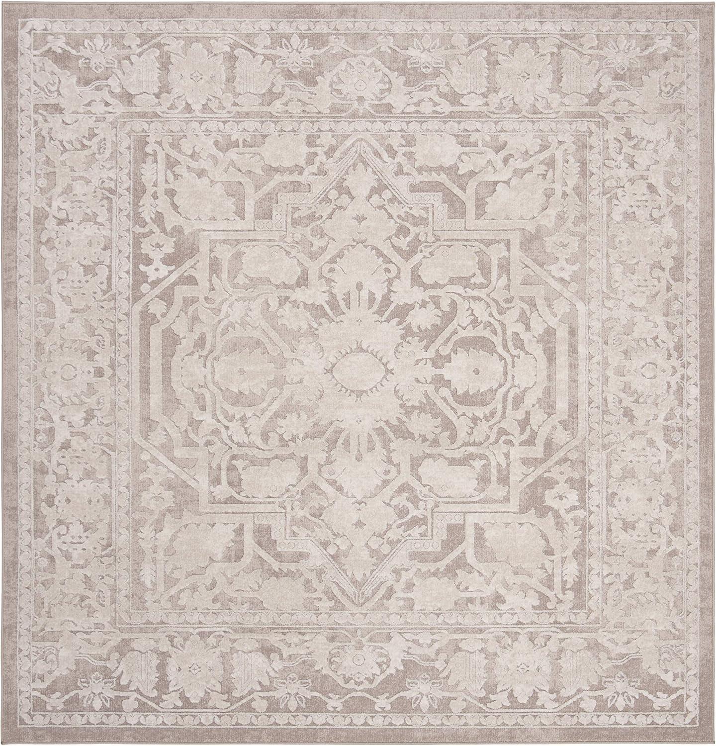 image:imageSAFAVIEH Area Rug 8x10 Reflection Collection Large Light Grey amp Cream NonShedding amp Easy Cleaning Ideal for Living Room Bedroom Dining Space RFT665CBeigeCream