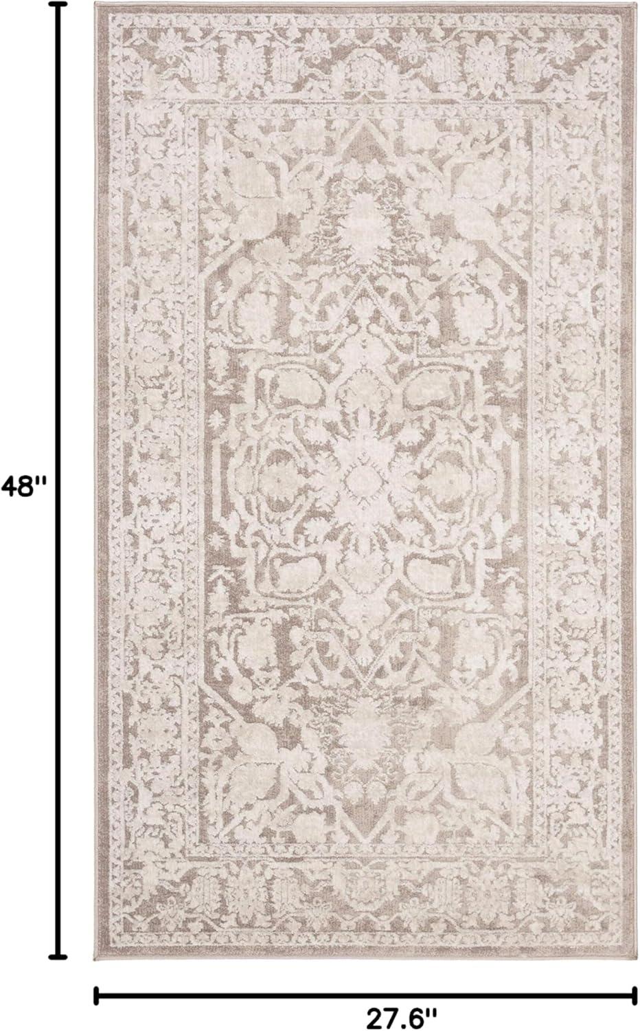 image:imageSAFAVIEH Area Rug 8x10 Reflection Collection Large Light Grey amp Cream NonShedding amp Easy Cleaning Ideal for Living Room Bedroom Dining Space RFT665CBeigeCream
