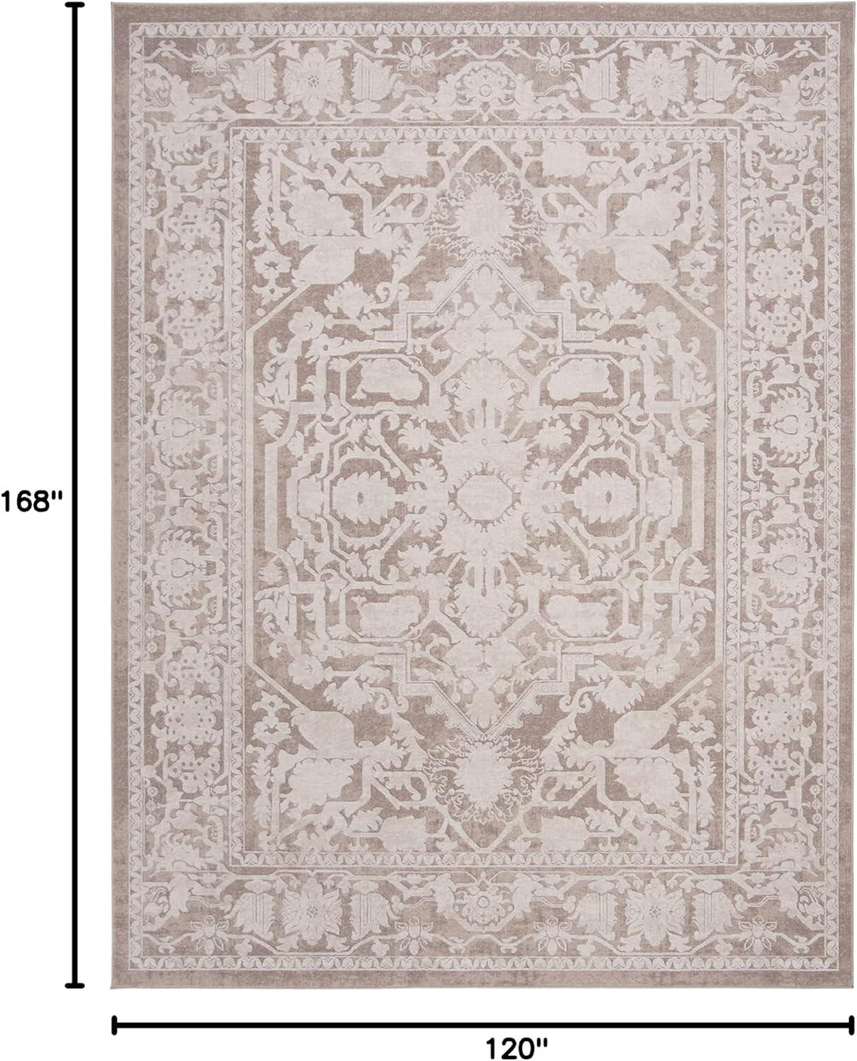 image:imageSAFAVIEH Area Rug 8x10 Reflection Collection Large Light Grey amp Cream NonShedding amp Easy Cleaning Ideal for Living Room Bedroom Dining Space RFT665CBeigeCream
