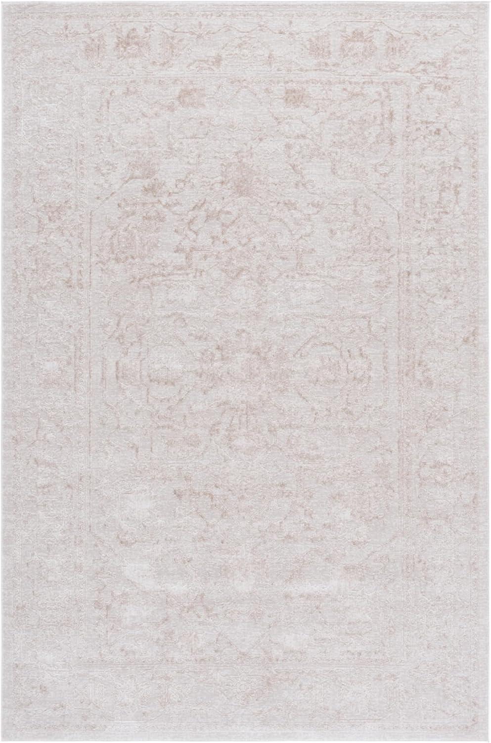 image:imageSAFAVIEH Area Rug 8x10 Reflection Collection Large Light Grey amp Cream NonShedding amp Easy Cleaning Ideal for Living Room Bedroom Dining Space RFT665CCremeIvory