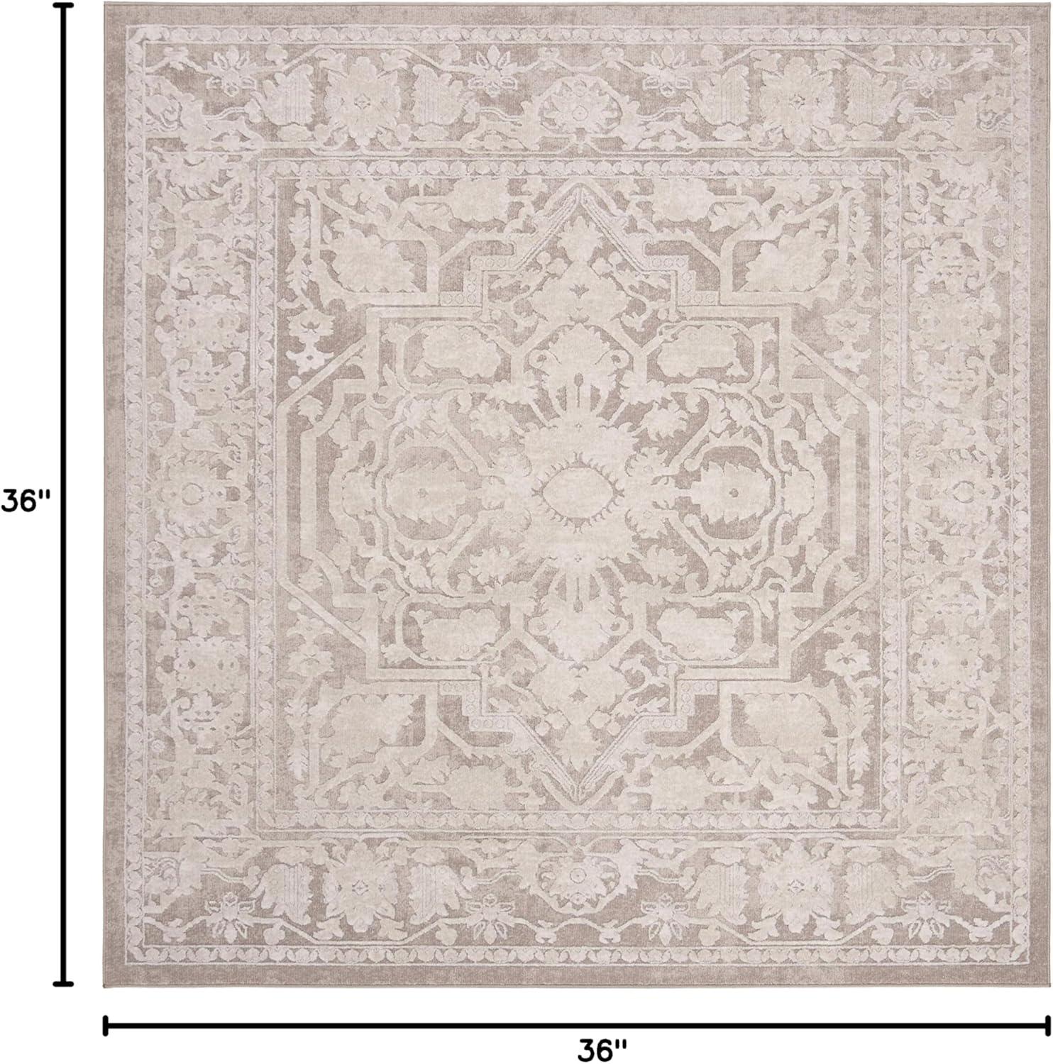 image:imageSAFAVIEH Area Rug 8x10 Reflection Collection Large Light Grey amp Cream NonShedding amp Easy Cleaning Ideal for Living Room Bedroom Dining Space RFT665CBeigeCream