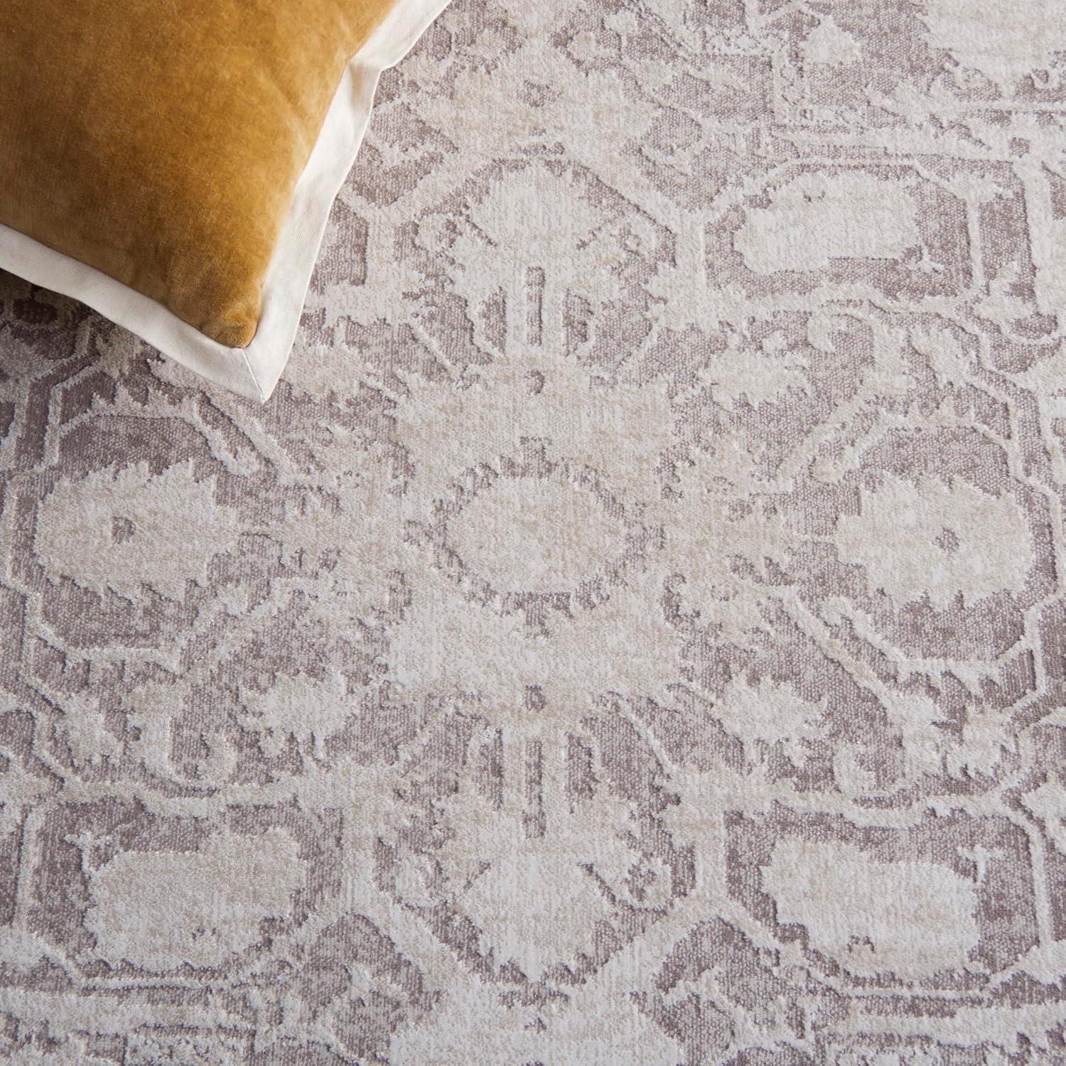 image:imageSAFAVIEH Area Rug 8x10 Reflection Collection Large Light Grey amp Cream NonShedding amp Easy Cleaning Ideal for Living Room Bedroom Dining Space RFT665CBeigeCream