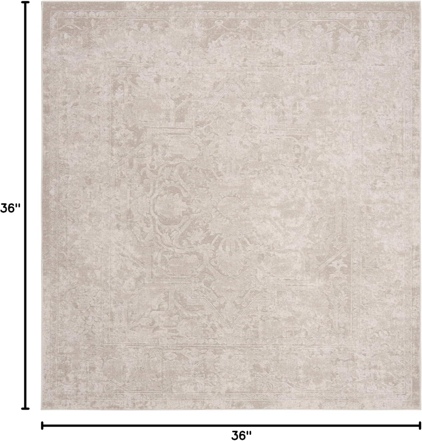 image:imageSAFAVIEH Area Rug 8x10 Reflection Collection Large Light Grey amp Cream NonShedding amp Easy Cleaning Ideal for Living Room Bedroom Dining Space RFT665CCremeIvory