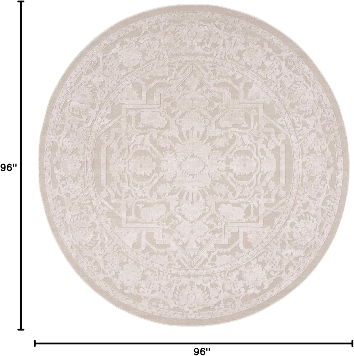 image:imageSAFAVIEH Area Rug 8x10 Reflection Collection Large Light Grey amp Cream NonShedding amp Easy Cleaning Ideal for Living Room Bedroom Dining Space RFT665CCremeIvory