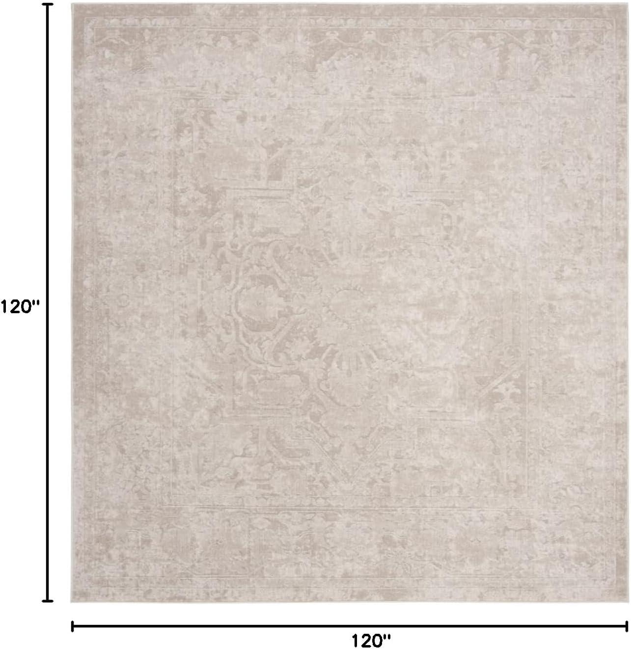 image:imageSAFAVIEH Area Rug 8x10 Reflection Collection Large Light Grey amp Cream NonShedding amp Easy Cleaning Ideal for Living Room Bedroom Dining Space RFT665CCremeIvory