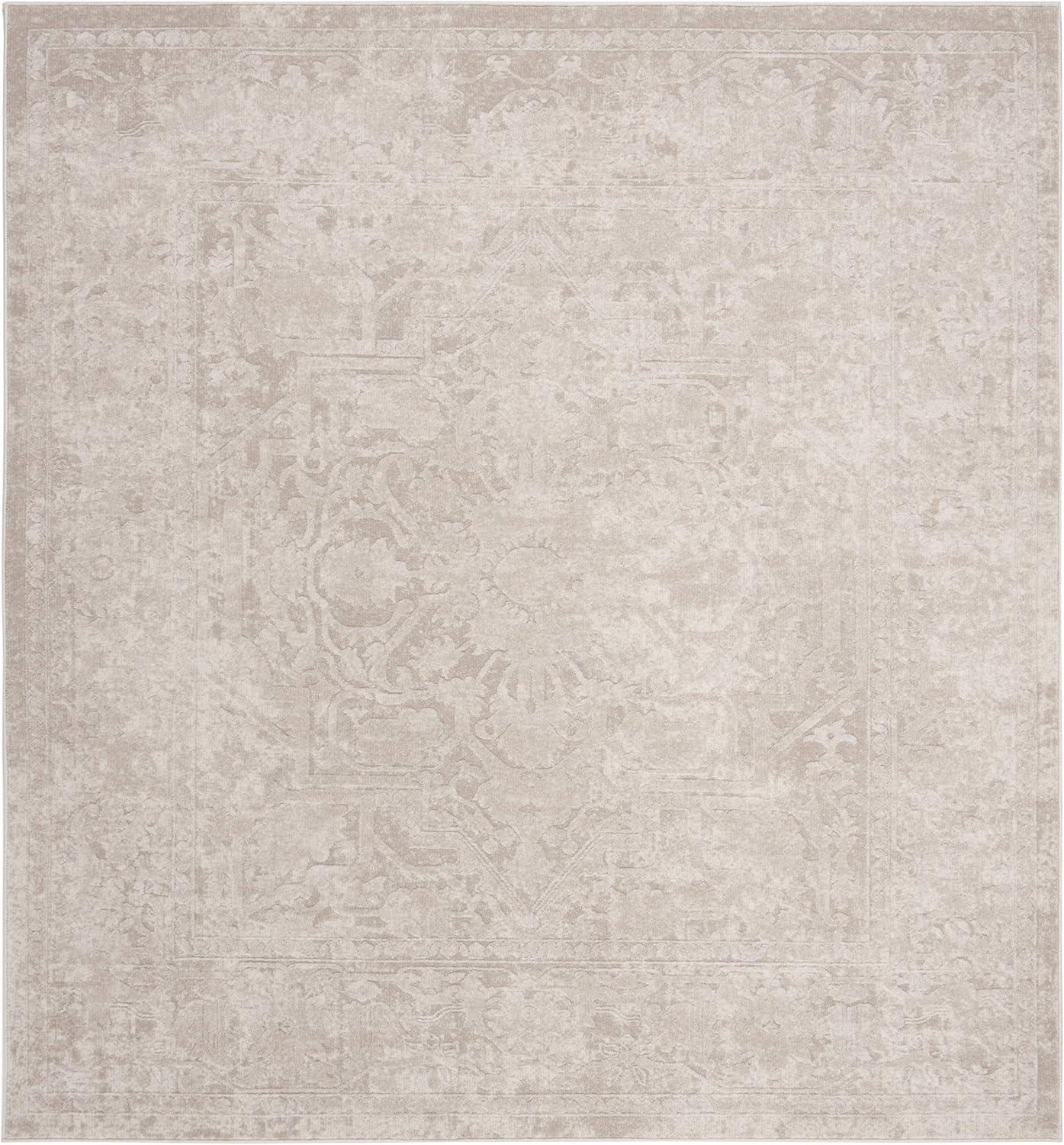 image:imageSAFAVIEH Area Rug 8x10 Reflection Collection Large Light Grey amp Cream NonShedding amp Easy Cleaning Ideal for Living Room Bedroom Dining Space RFT665CCremeIvory