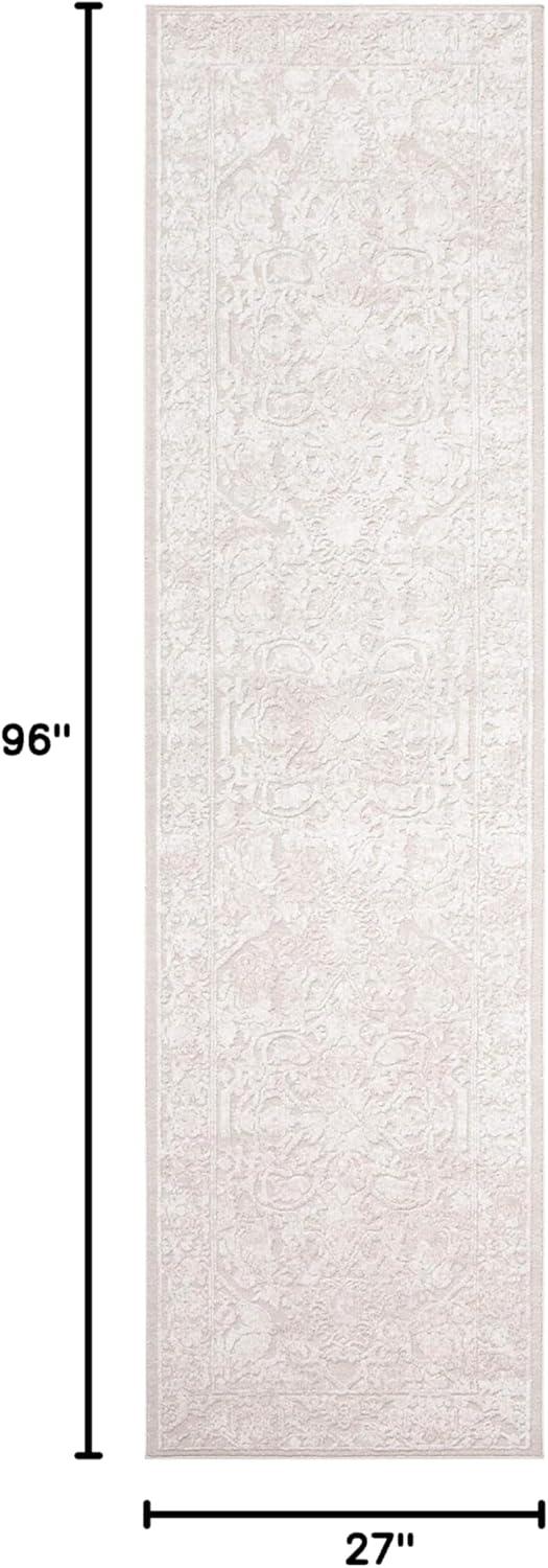 image:imageSAFAVIEH Area Rug 8x10 Reflection Collection Large Light Grey amp Cream NonShedding amp Easy Cleaning Ideal for Living Room Bedroom Dining Space RFT665CCremeIvory