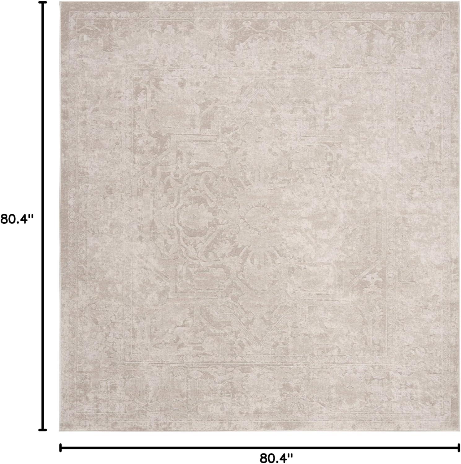 image:imageSAFAVIEH Area Rug 8x10 Reflection Collection Large Light Grey amp Cream NonShedding amp Easy Cleaning Ideal for Living Room Bedroom Dining Space RFT665CCremeIvory