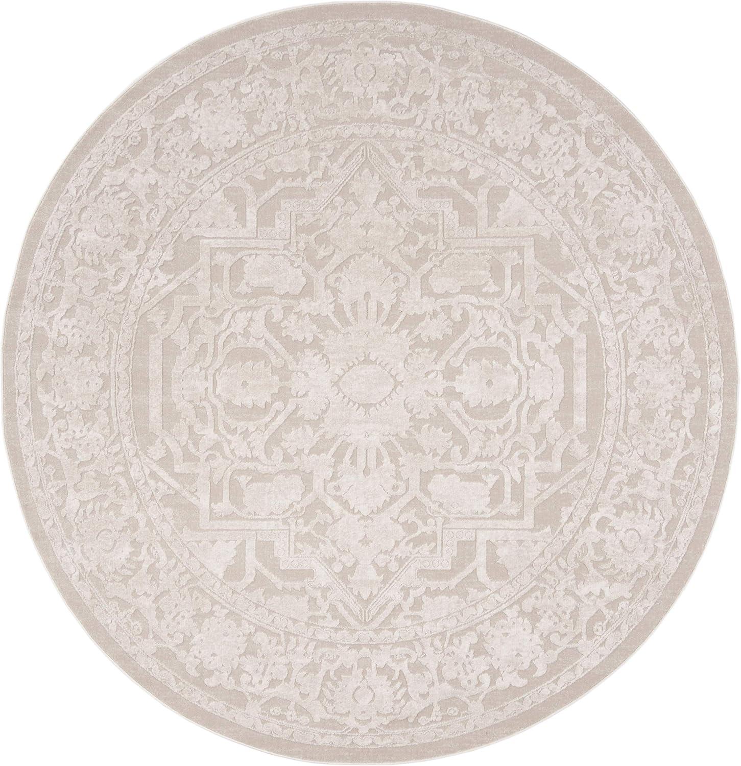 image:imageSAFAVIEH Area Rug 8x10 Reflection Collection Large Light Grey amp Cream NonShedding amp Easy Cleaning Ideal for Living Room Bedroom Dining Space RFT665CCremeIvory