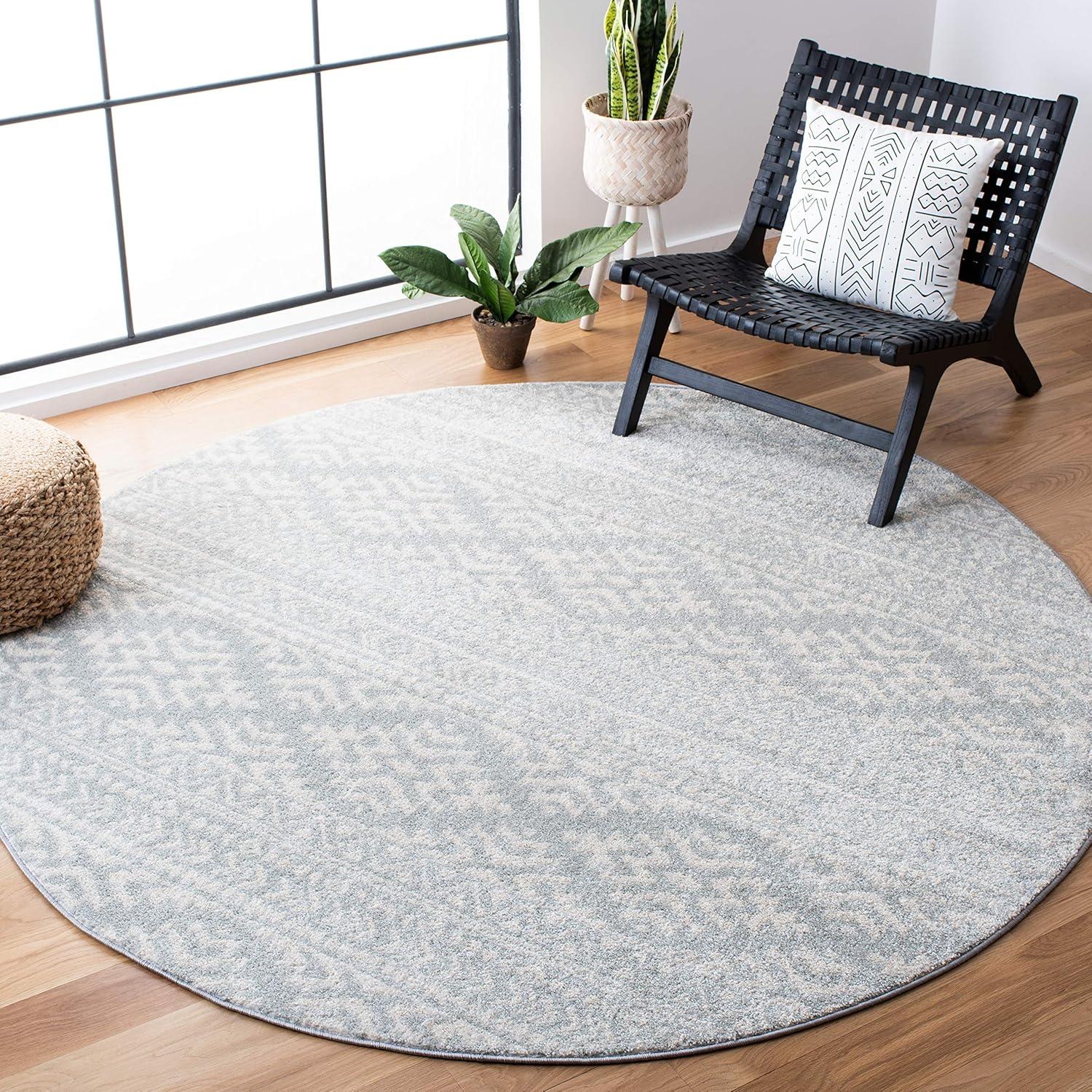 image:imageSAFAVIEH Area Rug 8x10 Tulum Collection Large Ivory amp Navy Moroccan Boho Tribal Design NonShedding amp Easy to Clean Ideal for Living Room Bedroom Dining Space TUL272DLight GreyIvory