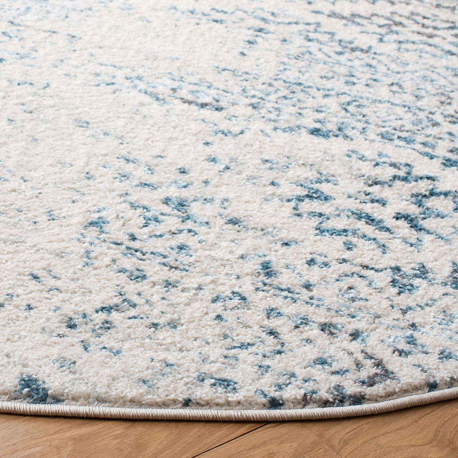 image:imageSAFAVIEH Area Rug 8x10 Tulum Collection Large Ivory amp Navy Moroccan Boho Tribal Design NonShedding amp Easy to Clean Ideal for Living Room Bedroom Dining Space TUL272DIvoryTurquoise