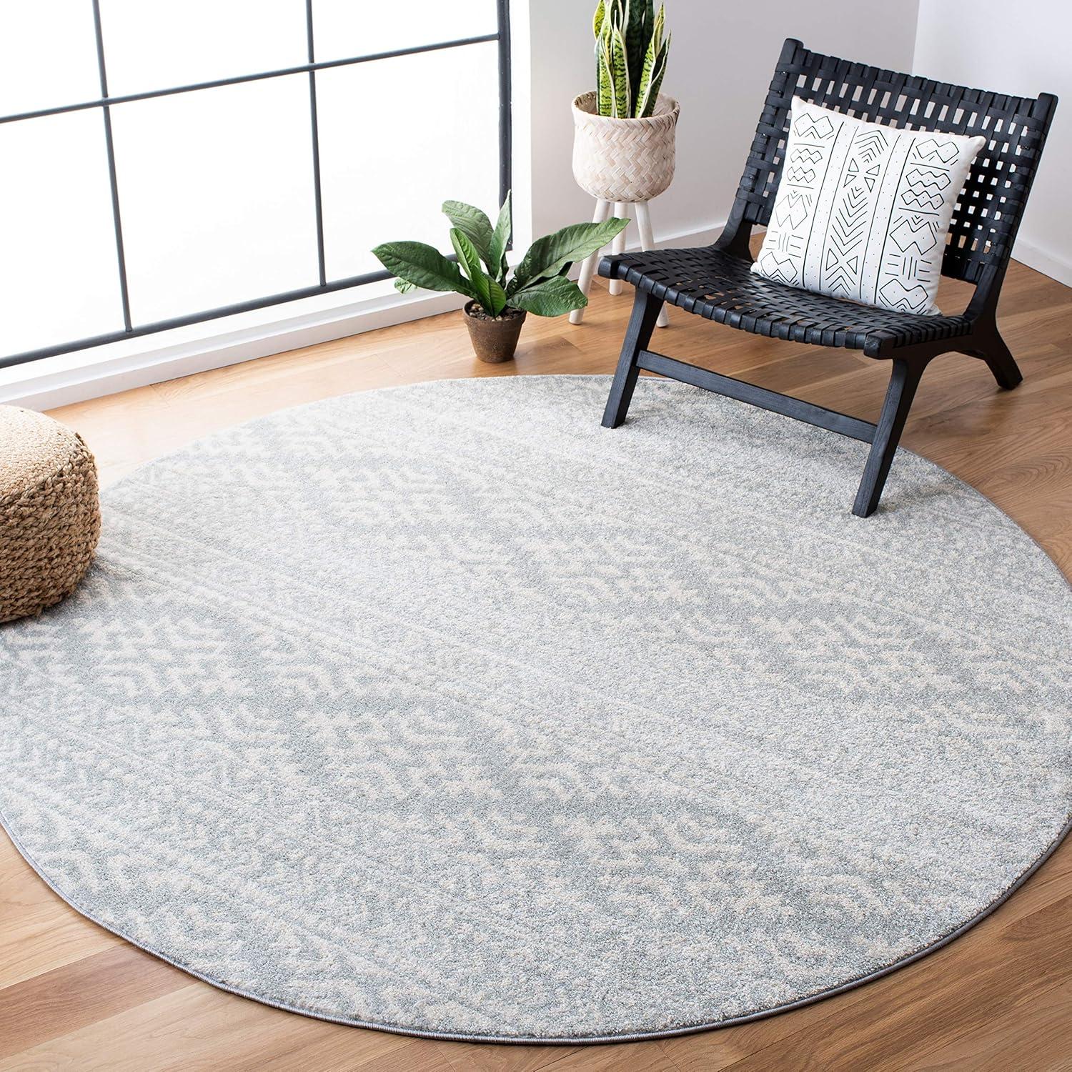 image:imageSAFAVIEH Area Rug 8x10 Tulum Collection Large Ivory amp Navy Moroccan Boho Tribal Design NonShedding amp Easy to Clean Ideal for Living Room Bedroom Dining Space TUL272DLight GreyIvory