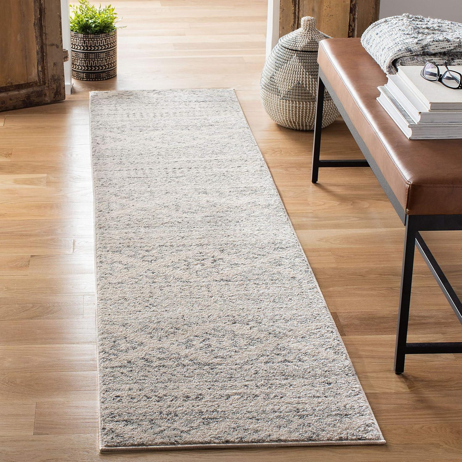 image:imageSAFAVIEH Area Rug 8x10 Tulum Collection Large Ivory amp Navy Moroccan Boho Tribal Design NonShedding amp Easy to Clean Ideal for Living Room Bedroom Dining Space TUL272DIvoryGrey