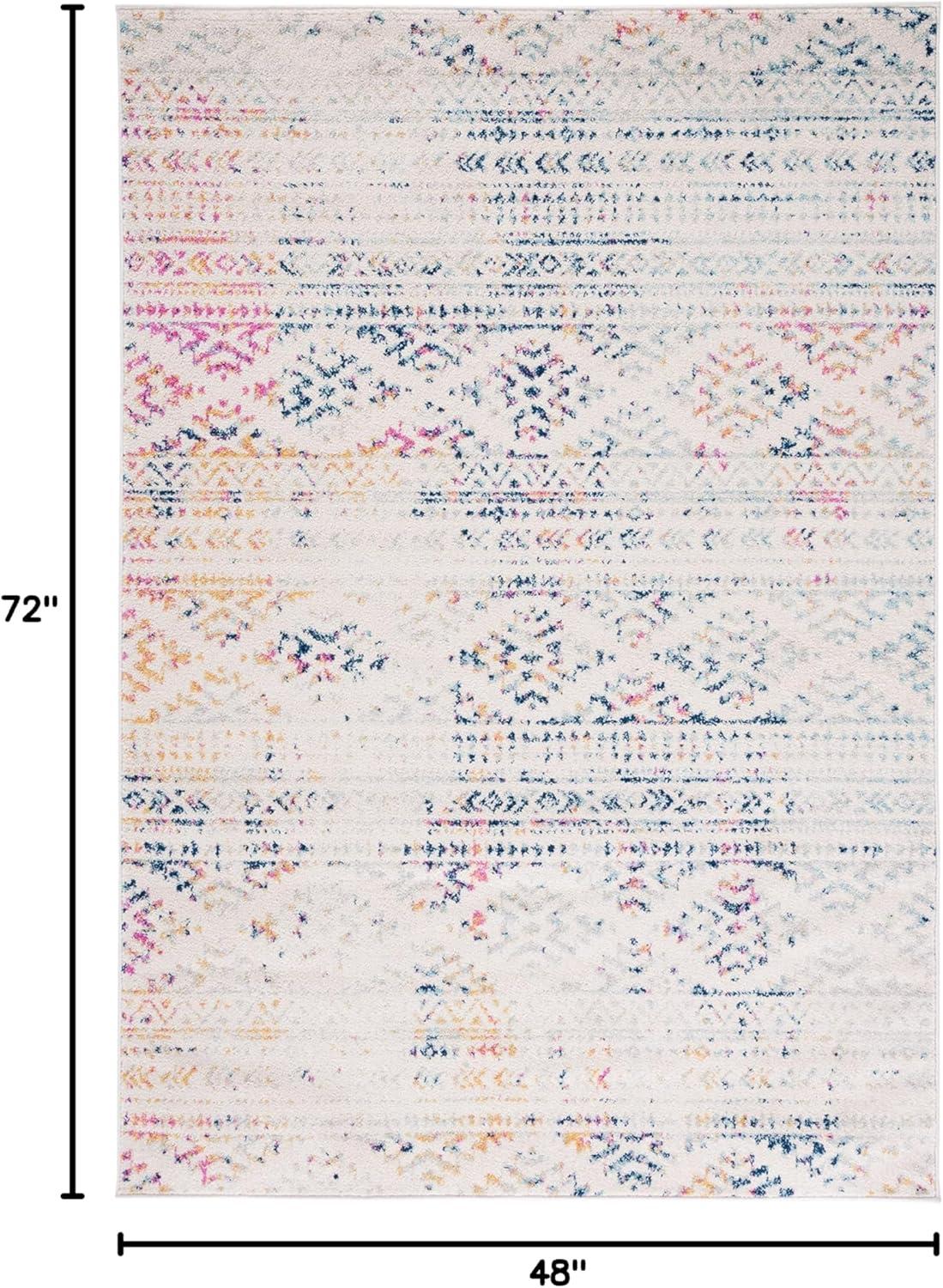 image:imageSAFAVIEH Area Rug 8x10 Tulum Collection Large Ivory amp Navy Moroccan Boho Tribal Design NonShedding amp Easy to Clean Ideal for Living Room Bedroom Dining Space TUL272DIvoryBlue