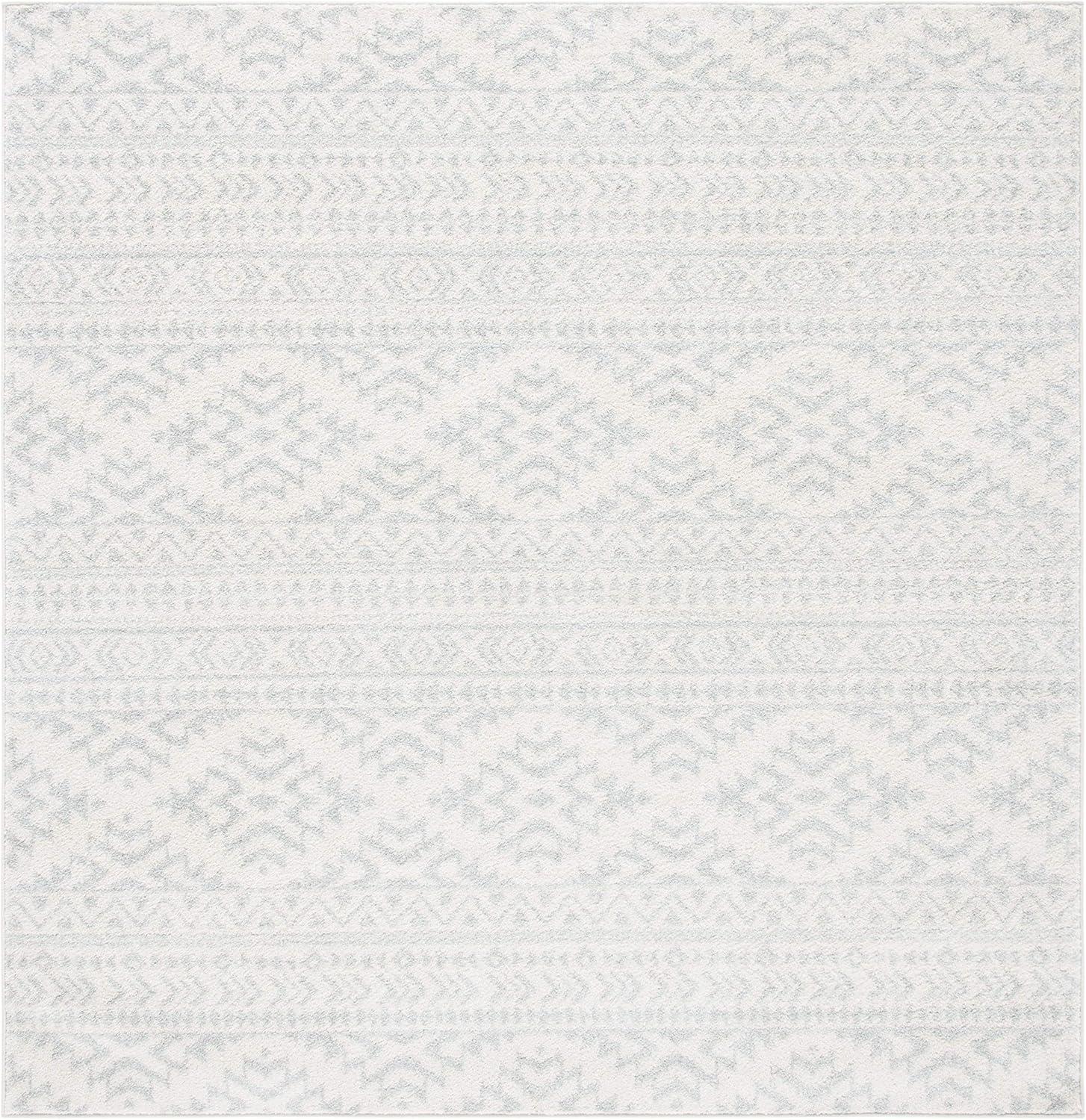 image:imageSAFAVIEH Area Rug 8x10 Tulum Collection Large Ivory amp Navy Moroccan Boho Tribal Design NonShedding amp Easy to Clean Ideal for Living Room Bedroom Dining Space TUL272DIvoryLight Grey