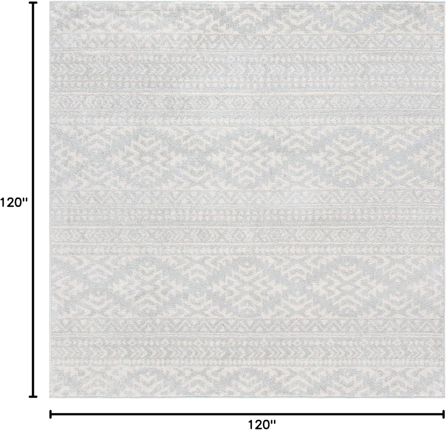 image:imageSAFAVIEH Area Rug 8x10 Tulum Collection Large Ivory amp Navy Moroccan Boho Tribal Design NonShedding amp Easy to Clean Ideal for Living Room Bedroom Dining Space TUL272DLight GreyIvory
