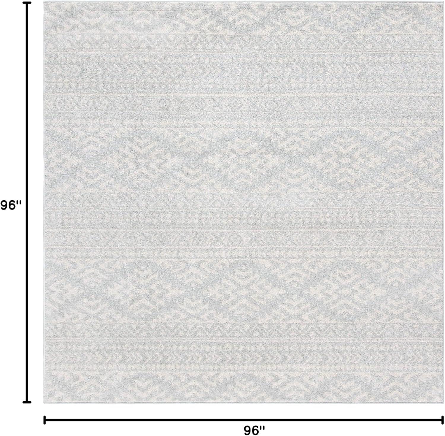 image:imageSAFAVIEH Area Rug 8x10 Tulum Collection Large Ivory amp Navy Moroccan Boho Tribal Design NonShedding amp Easy to Clean Ideal for Living Room Bedroom Dining Space TUL272DLight GreyIvory