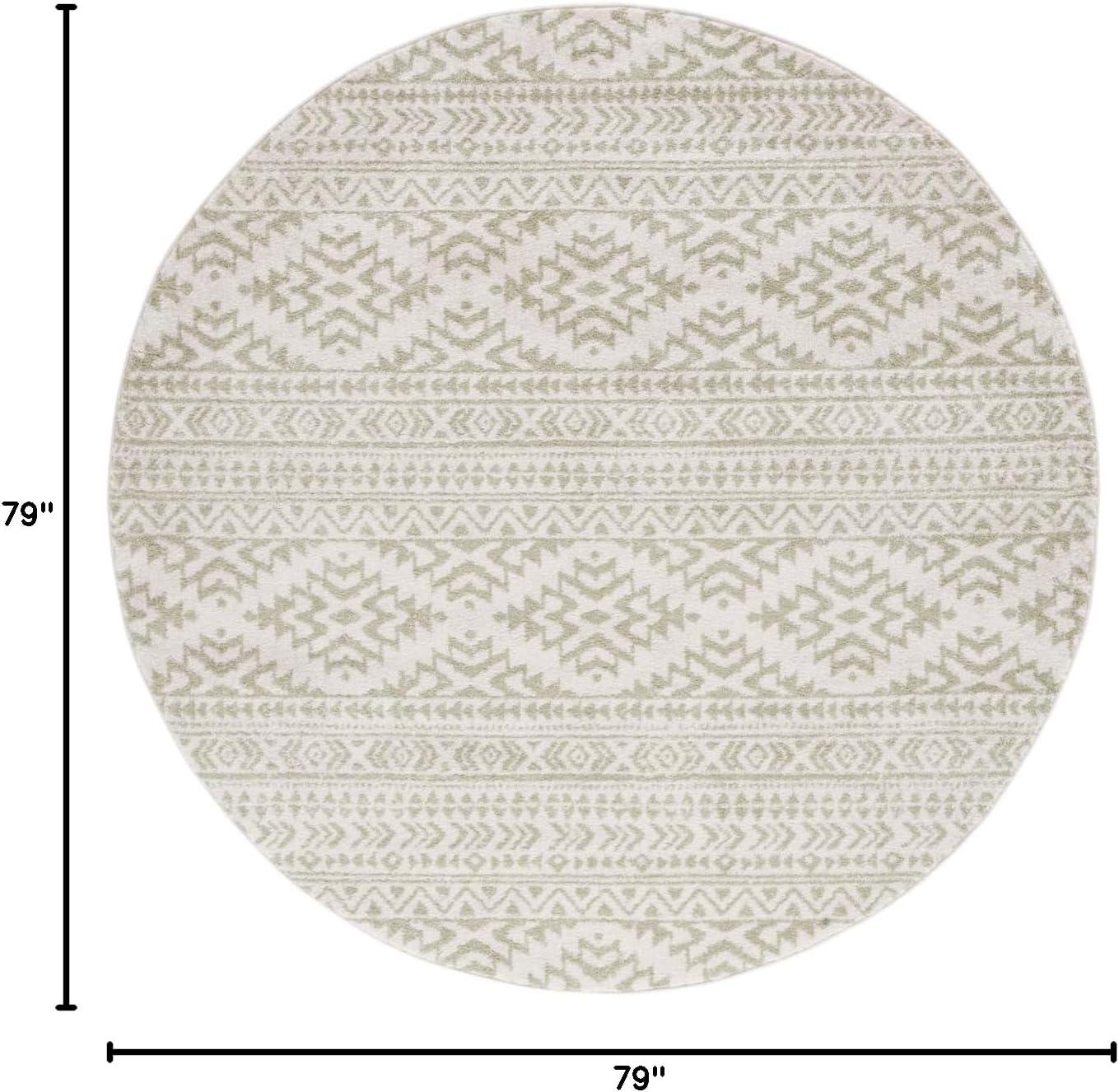 image:imageSAFAVIEH Area Rug 8x10 Tulum Collection Large Ivory amp Navy Moroccan Boho Tribal Design NonShedding amp Easy to Clean Ideal for Living Room Bedroom Dining Space TUL272DIvorySage