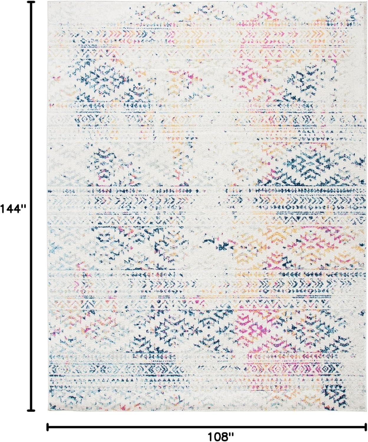 image:imageSAFAVIEH Area Rug 8x10 Tulum Collection Large Ivory amp Navy Moroccan Boho Tribal Design NonShedding amp Easy to Clean Ideal for Living Room Bedroom Dining Space TUL272DIvoryBlue