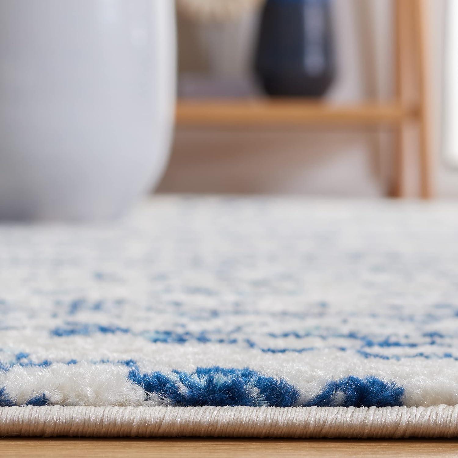 image:imageSAFAVIEH Area Rug 8x10 Tulum Collection Large Ivory amp Navy Moroccan Boho Tribal Design NonShedding amp Easy to Clean Ideal for Living Room Bedroom Dining Space TUL272DIvoryNavy