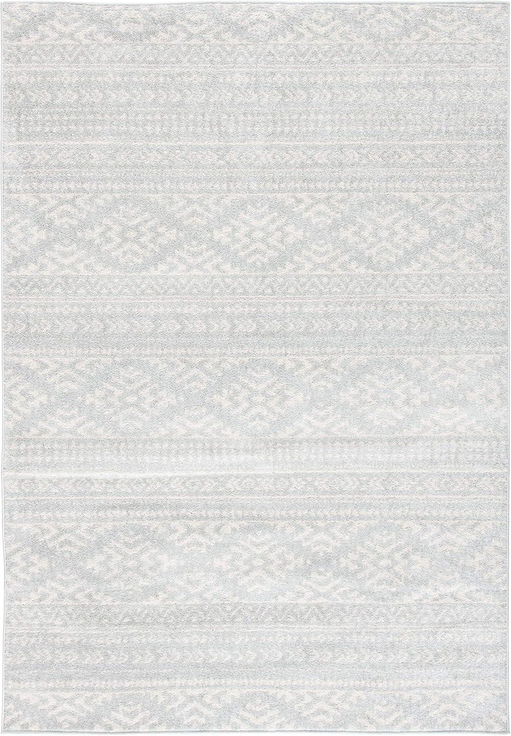 image:imageSAFAVIEH Area Rug 8x10 Tulum Collection Large Ivory amp Navy Moroccan Boho Tribal Design NonShedding amp Easy to Clean Ideal for Living Room Bedroom Dining Space TUL272DLight GreyIvory