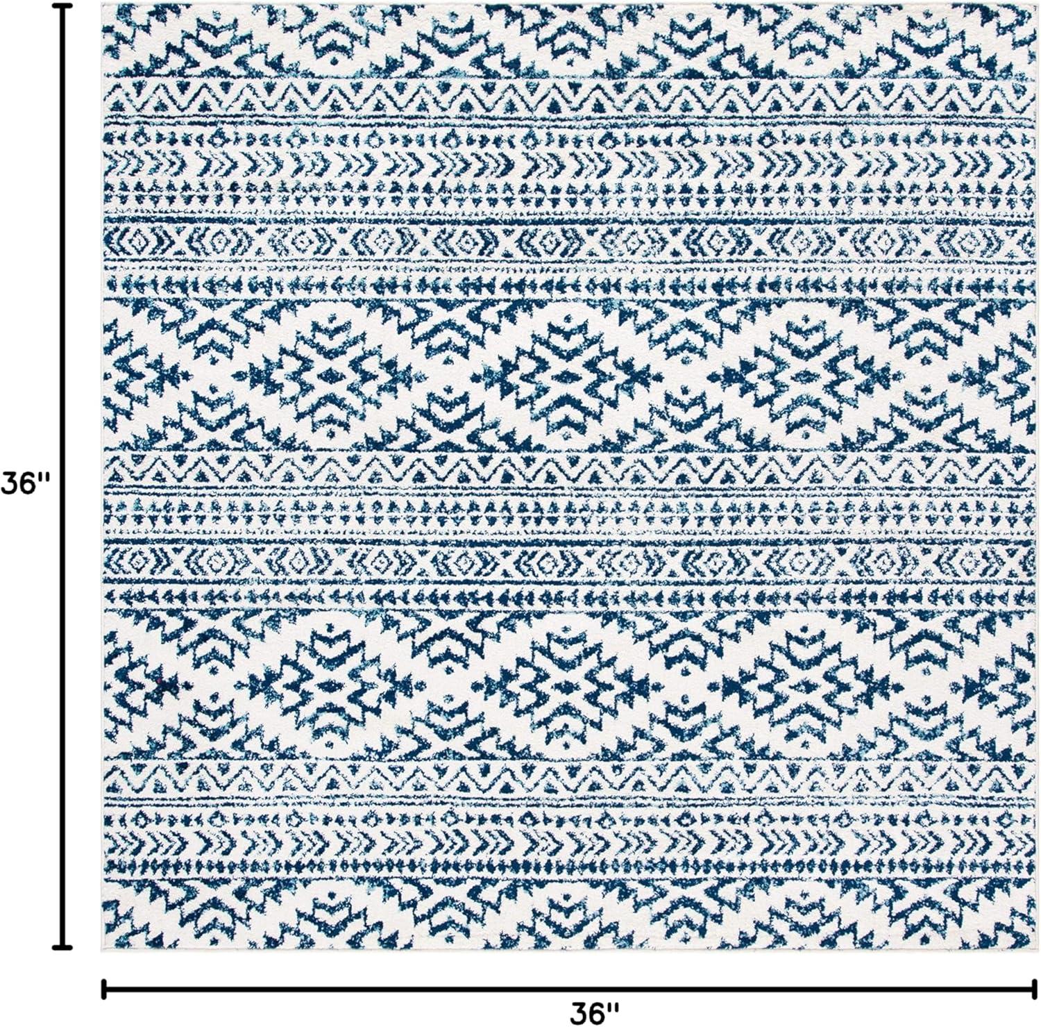image:imageSAFAVIEH Area Rug 8x10 Tulum Collection Large Ivory amp Navy Moroccan Boho Tribal Design NonShedding amp Easy to Clean Ideal for Living Room Bedroom Dining Space TUL272DIvoryNavy