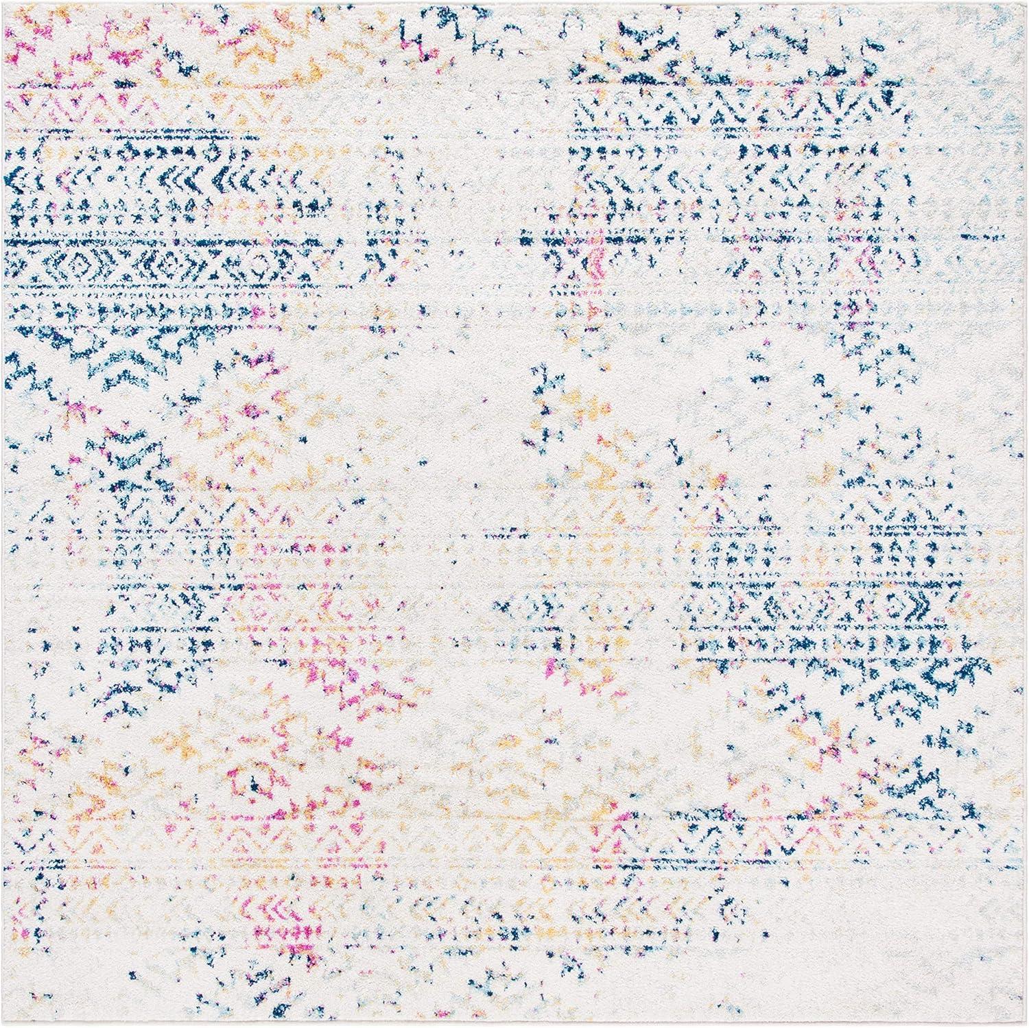 image:imageSAFAVIEH Area Rug 8x10 Tulum Collection Large Ivory amp Navy Moroccan Boho Tribal Design NonShedding amp Easy to Clean Ideal for Living Room Bedroom Dining Space TUL272DIvoryBlue
