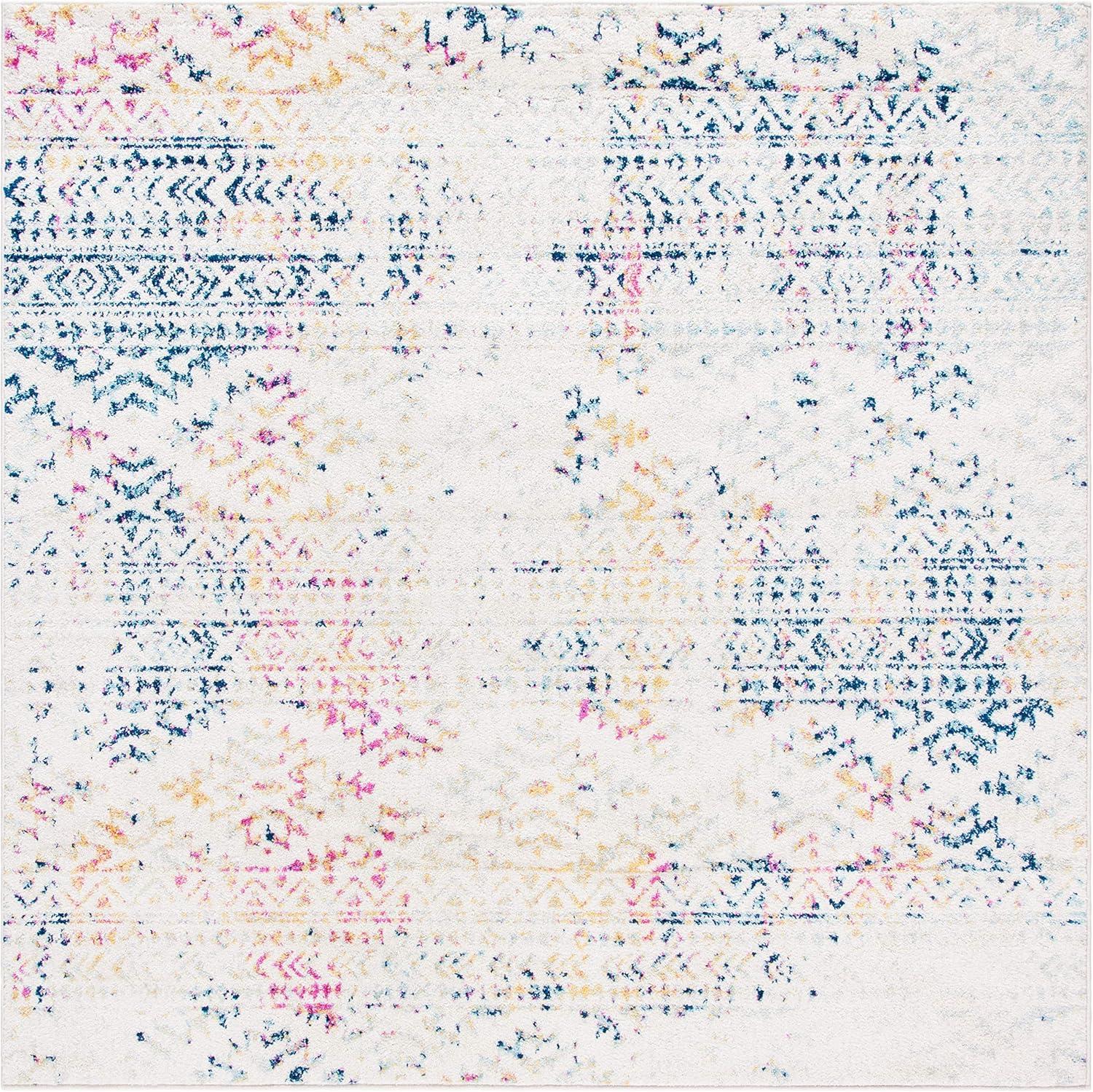 image:imageSAFAVIEH Area Rug 8x10 Tulum Collection Large Ivory amp Navy Moroccan Boho Tribal Design NonShedding amp Easy to Clean Ideal for Living Room Bedroom Dining Space TUL272DIvoryBlue