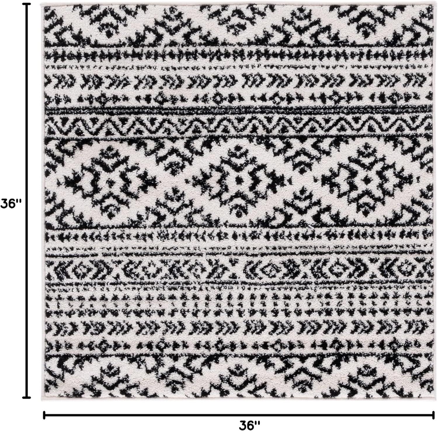 image:imageSAFAVIEH Area Rug 8x10 Tulum Collection Large Ivory amp Navy Moroccan Boho Tribal Design NonShedding amp Easy to Clean Ideal for Living Room Bedroom Dining Space TUL272DIvoryBlack