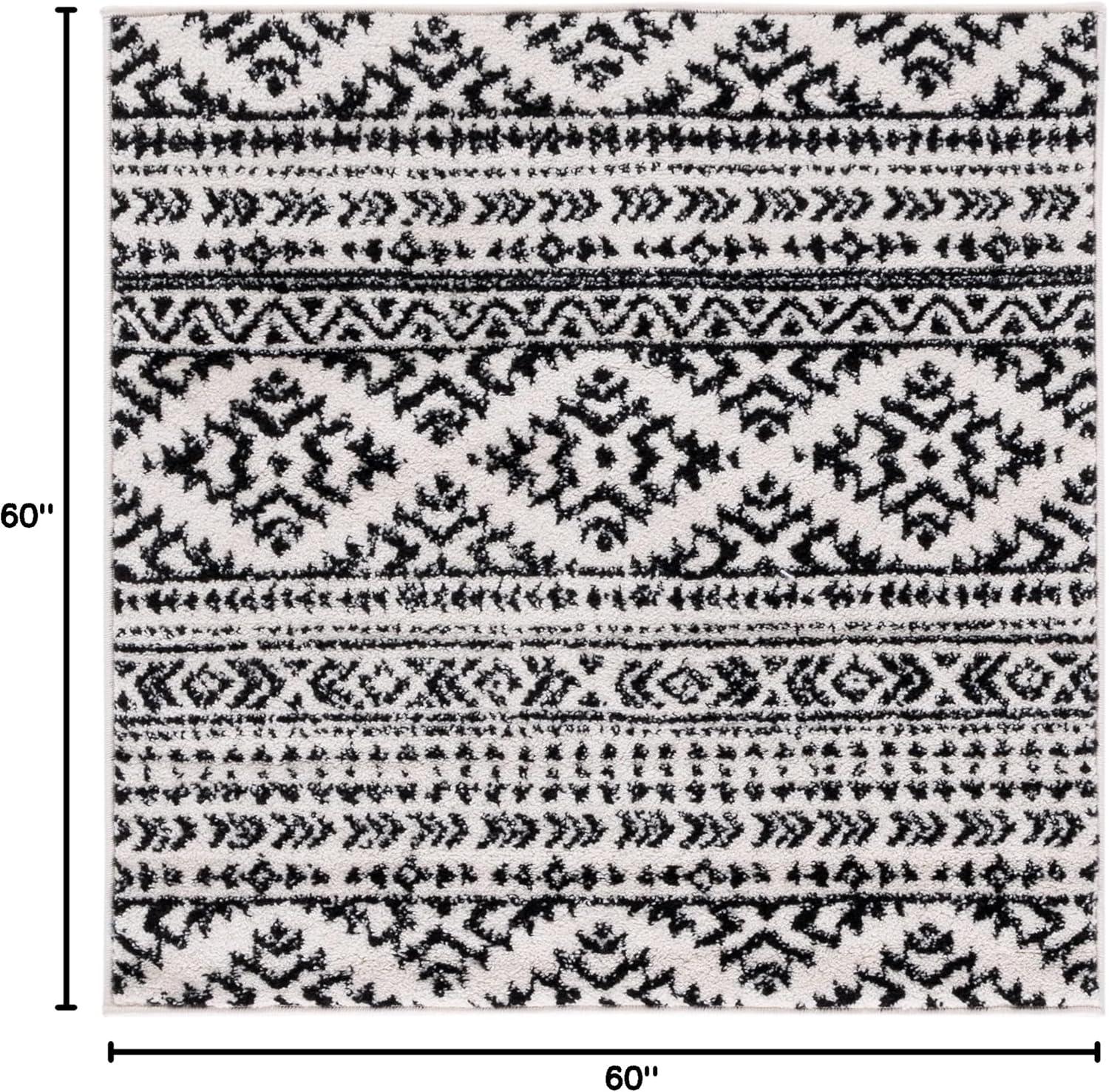 image:imageSAFAVIEH Area Rug 8x10 Tulum Collection Large Ivory amp Navy Moroccan Boho Tribal Design NonShedding amp Easy to Clean Ideal for Living Room Bedroom Dining Space TUL272DIvoryBlack