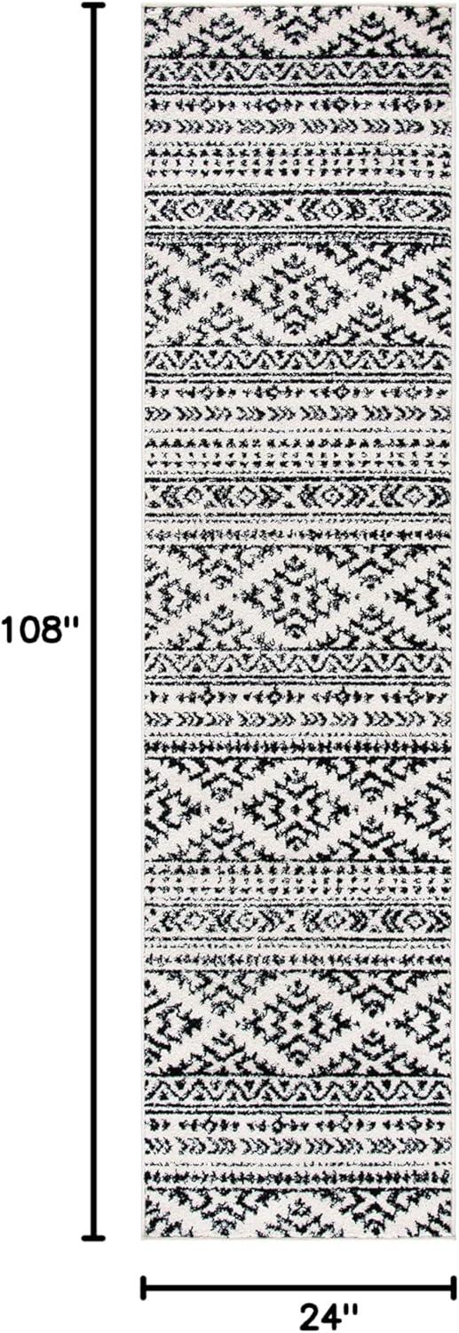image:imageSAFAVIEH Area Rug 8x10 Tulum Collection Large Ivory amp Navy Moroccan Boho Tribal Design NonShedding amp Easy to Clean Ideal for Living Room Bedroom Dining Space TUL272DIvoryBlack